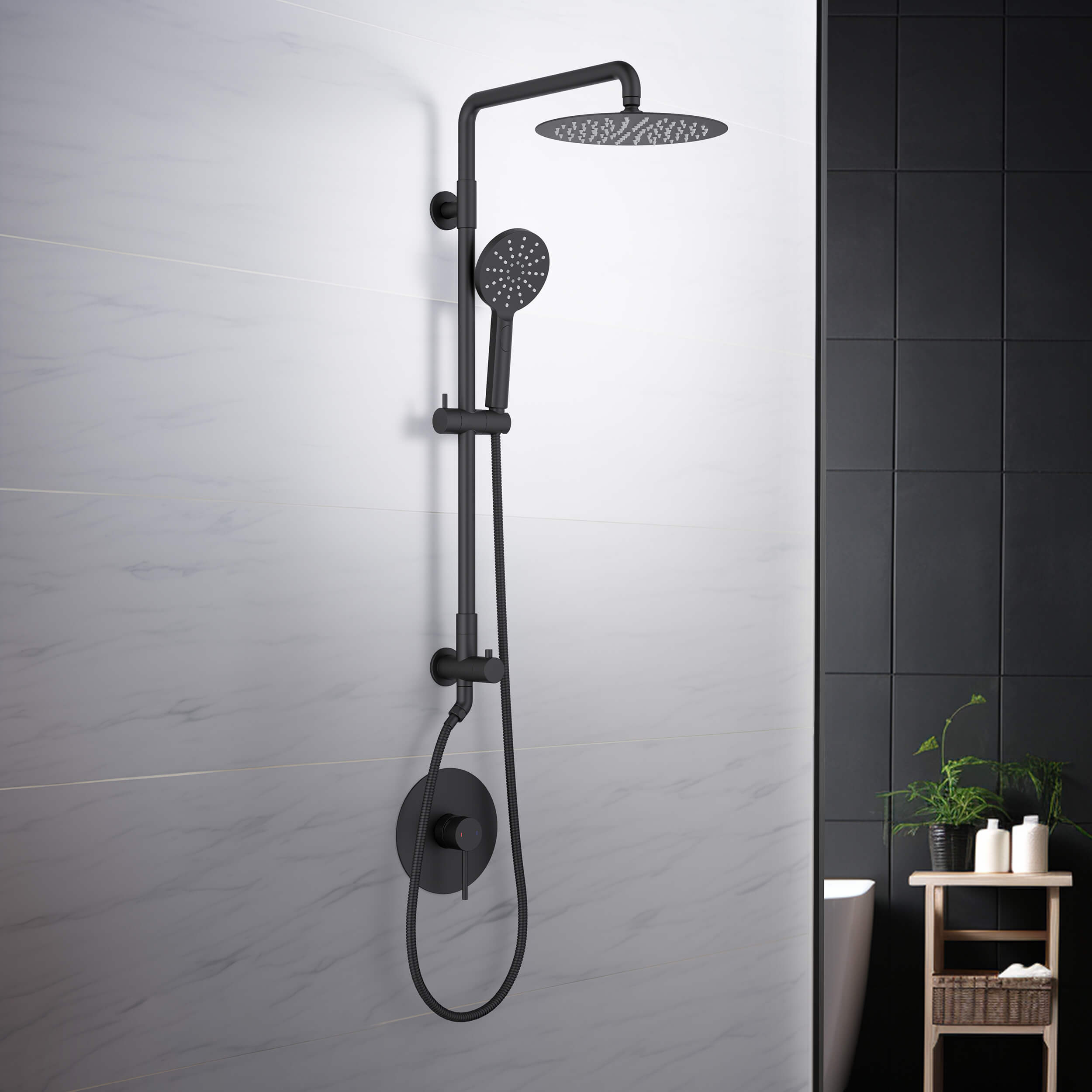 Halo Pressure Balanced 2-Function Wall Mount Shower Column with Rough In Valve - CSC-4103