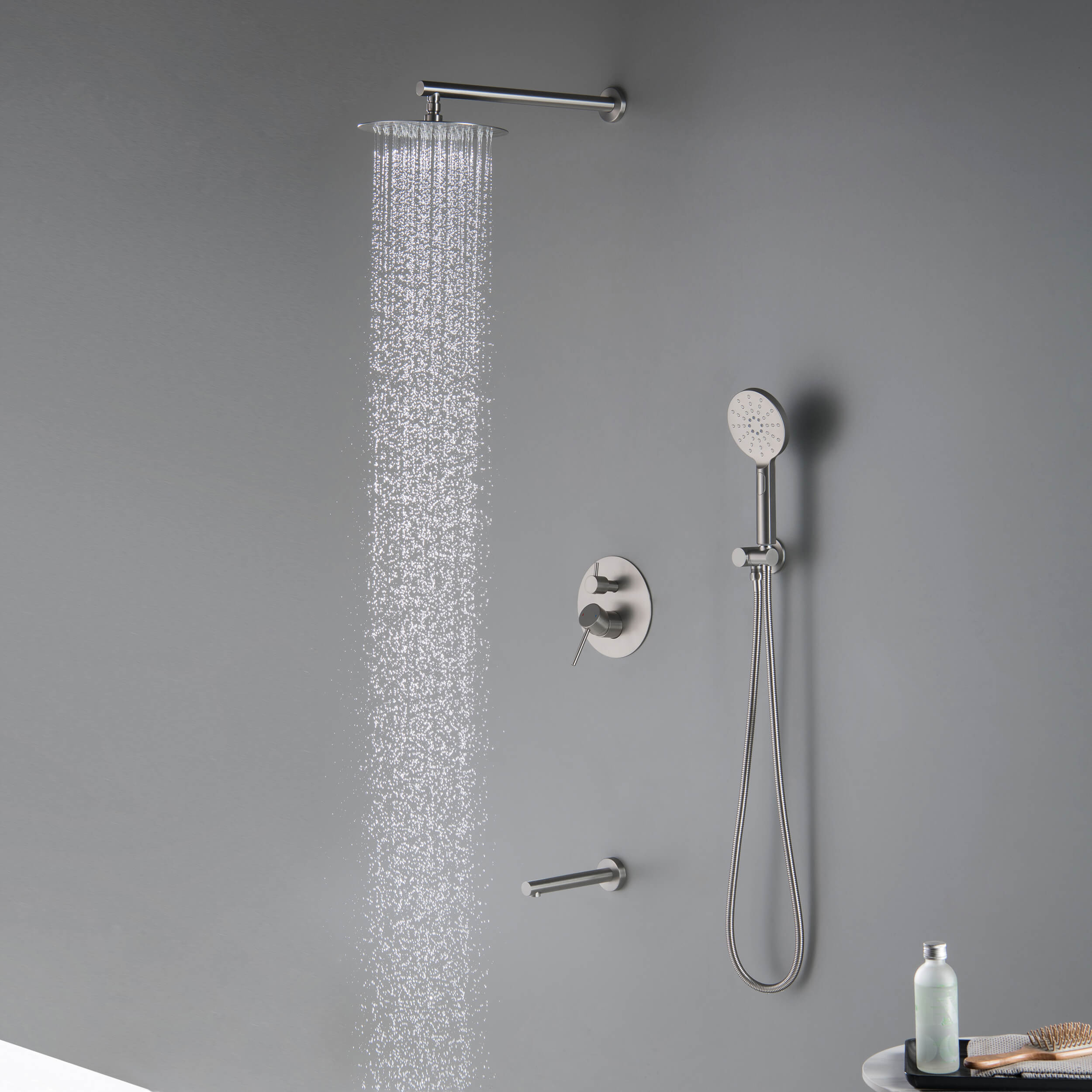 Halo Pressure Balanced 3-Function Wall Mount Shower System with Rough-In Valve - CSF-4004