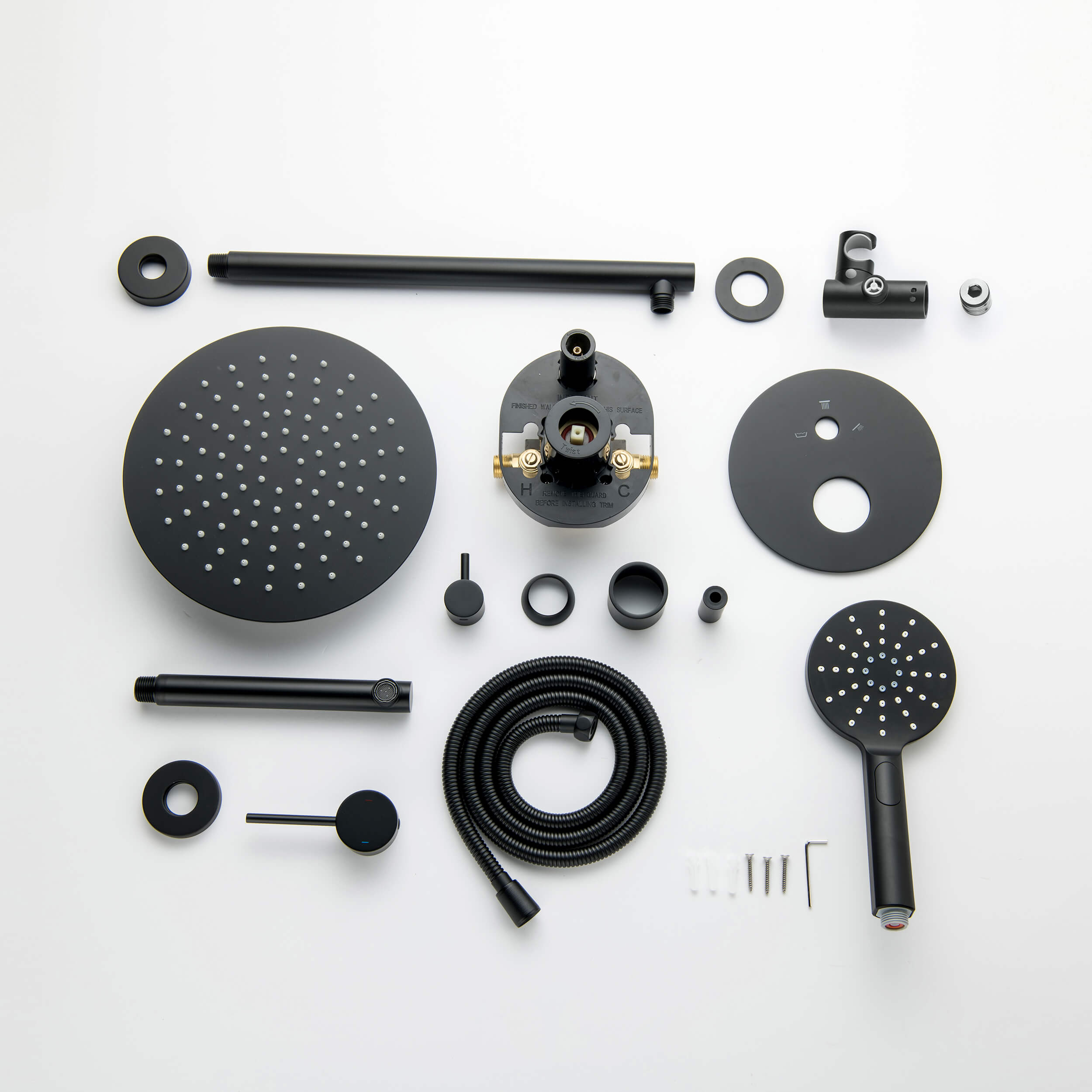 Halo Pressure Balanced 3-Function Wall Mount Shower System with Rough-In Valve - CSF-4004