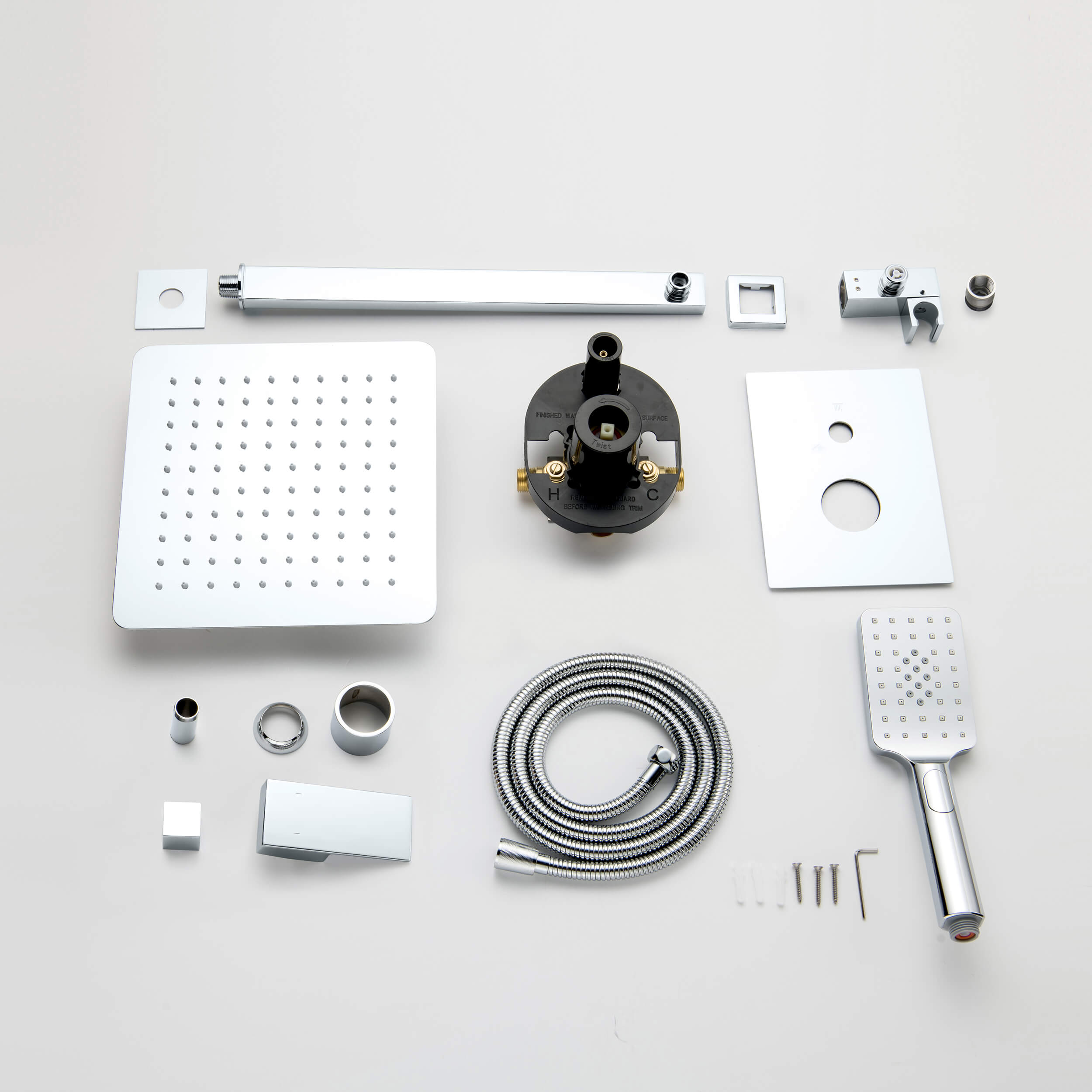 Quadra Pressure Balanced 2-Function Wall Mount Shower System with Rough-In Valve - CSF-4005