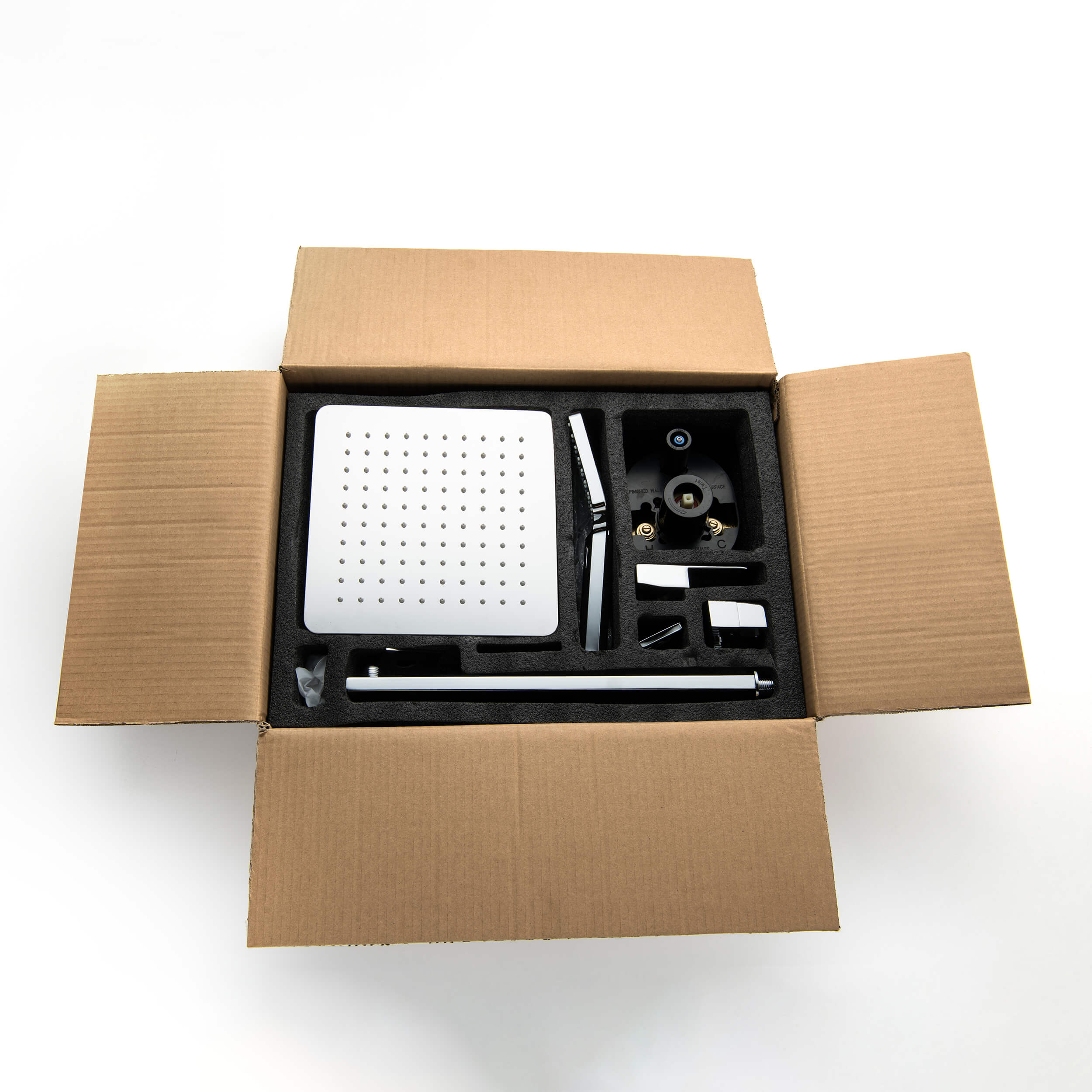 Quadra Pressure Balanced 3-Function Wall Mount Shower System with Rough-In Valve - CSF-4006