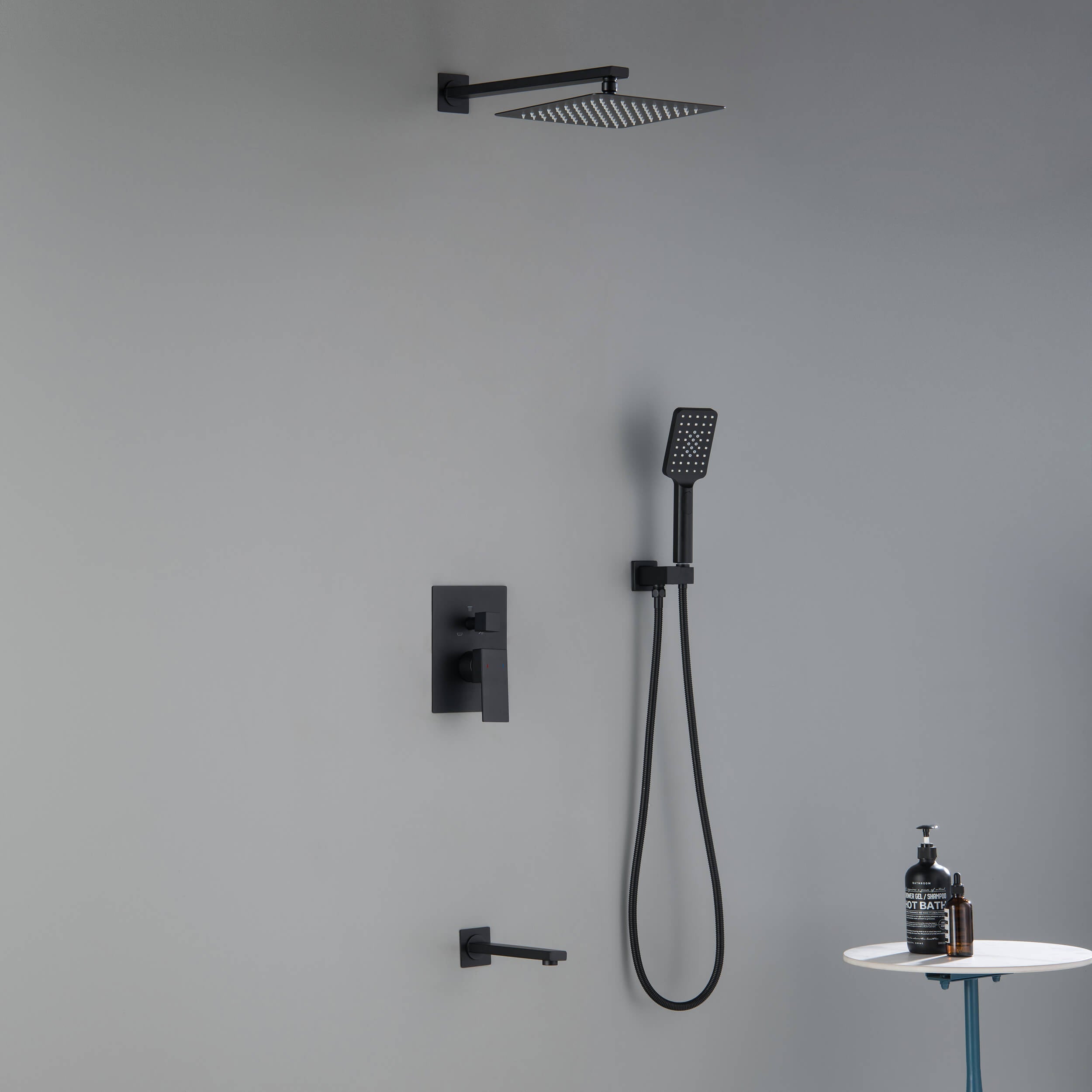 Quadra Pressure Balanced 3-Function Wall Mount Shower System with Rough-In Valve - CSF-4006