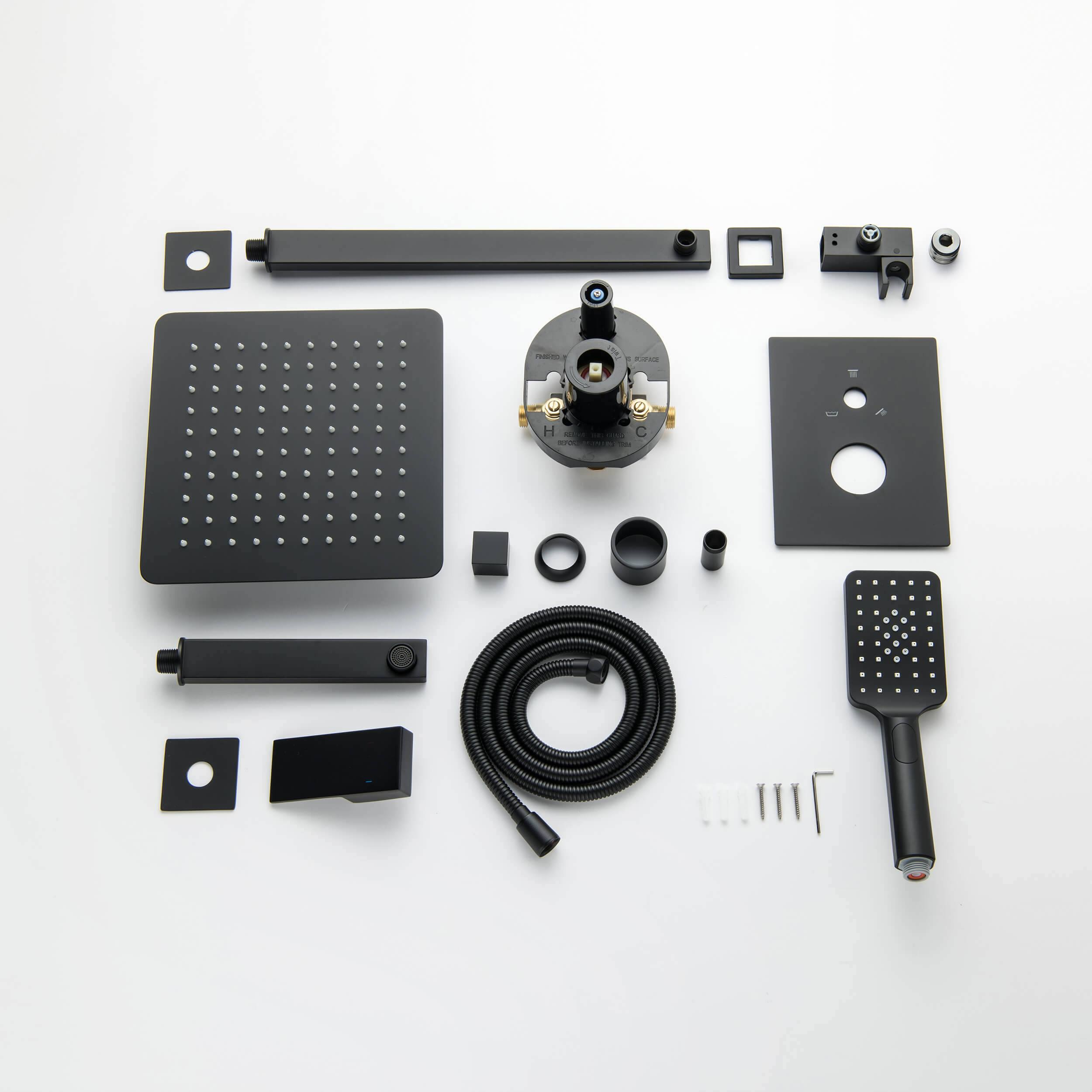 Quadra Pressure Balanced 3-Function Wall Mount Shower System with Rough-In Valve - CSF-4006