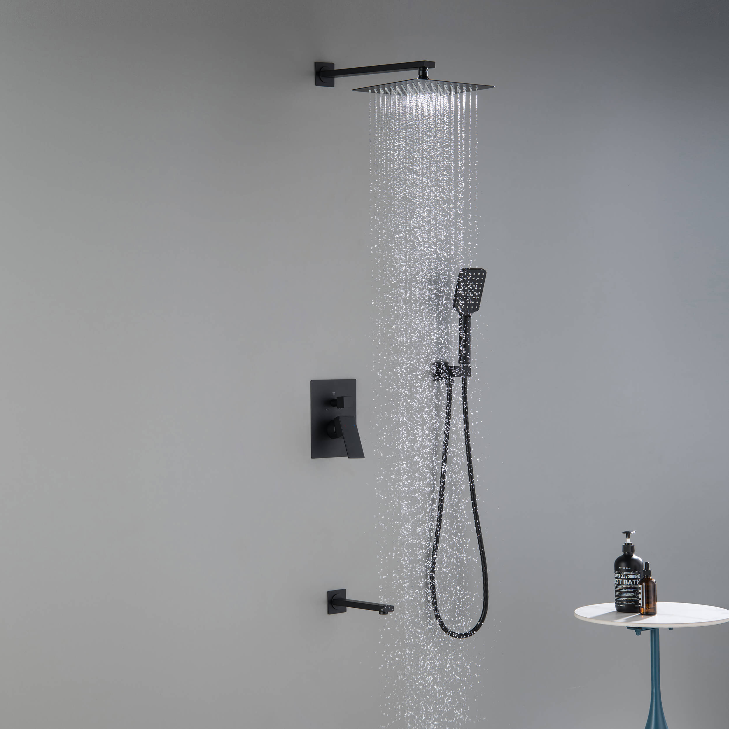 Quadra Pressure Balanced 3-Function Wall Mount Shower System with Rough-In Valve - CSF-4006
