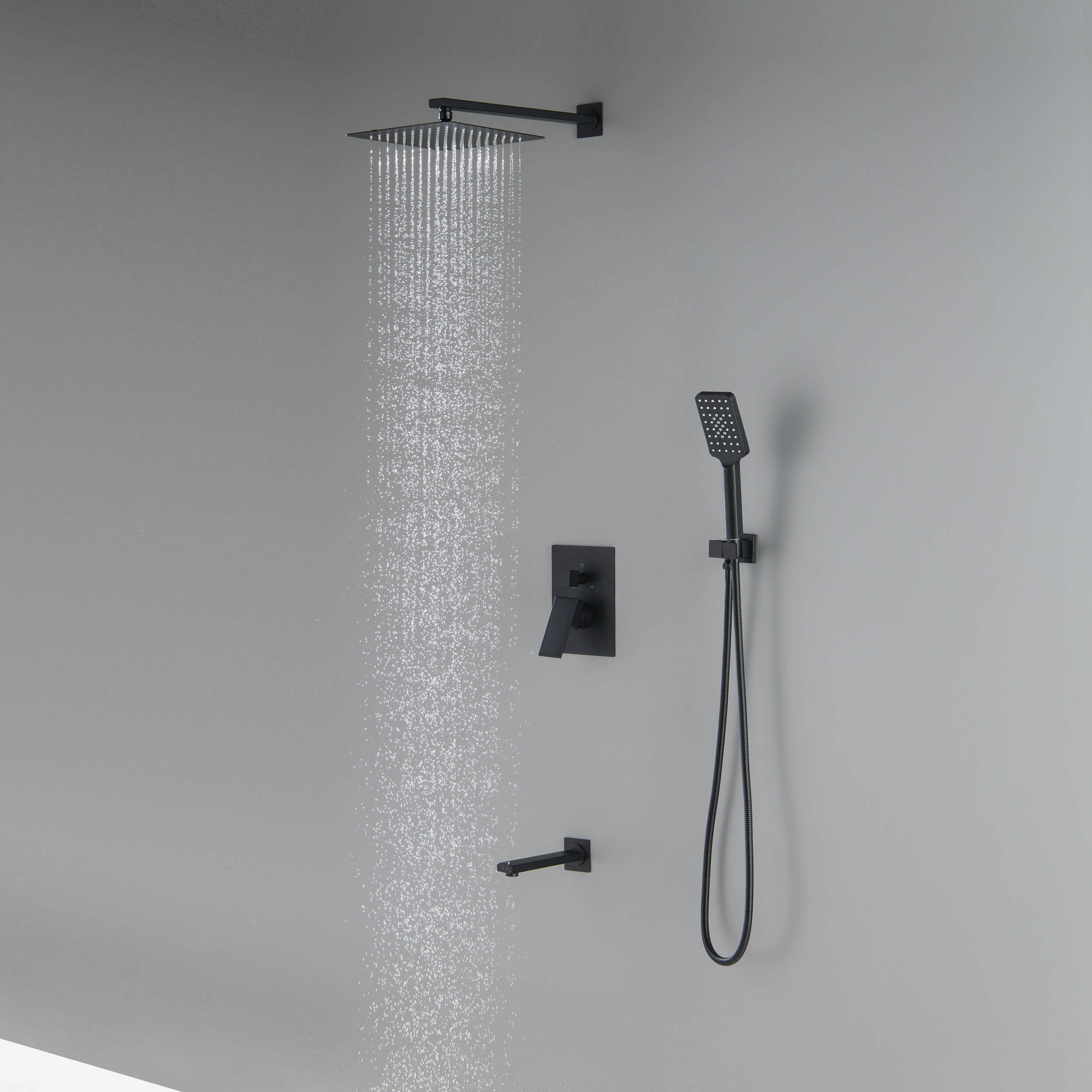 Quadra Pressure Balanced 3-Function Wall Mount Shower System with Rough-In Valve - CSF-4006