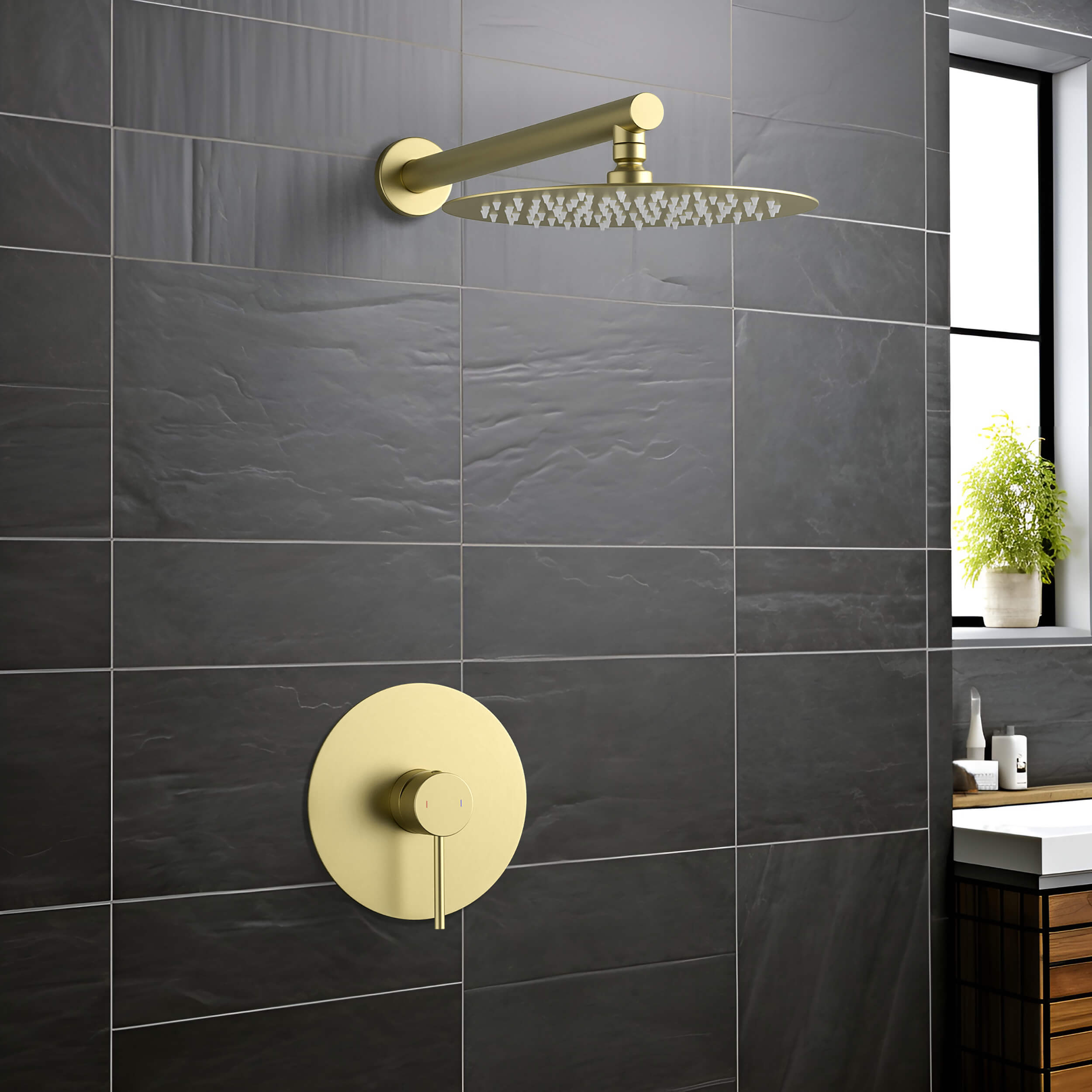 Halo Pressure Balanced Single Function Wall Mount Shower System with Rough-In Valve - CSF-4007