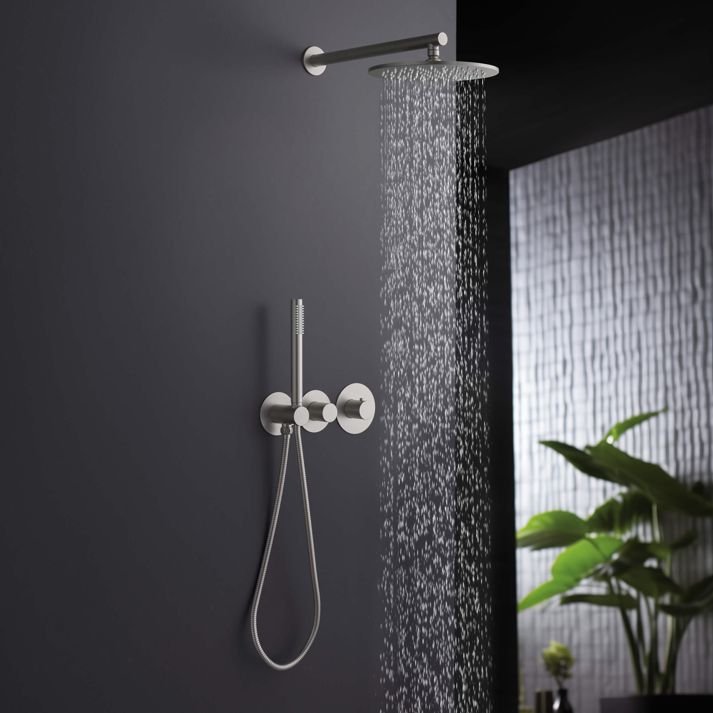Halo 2-Function Thermostatic Wall Mount Shower System with Rough-in Valve - CSF-4010