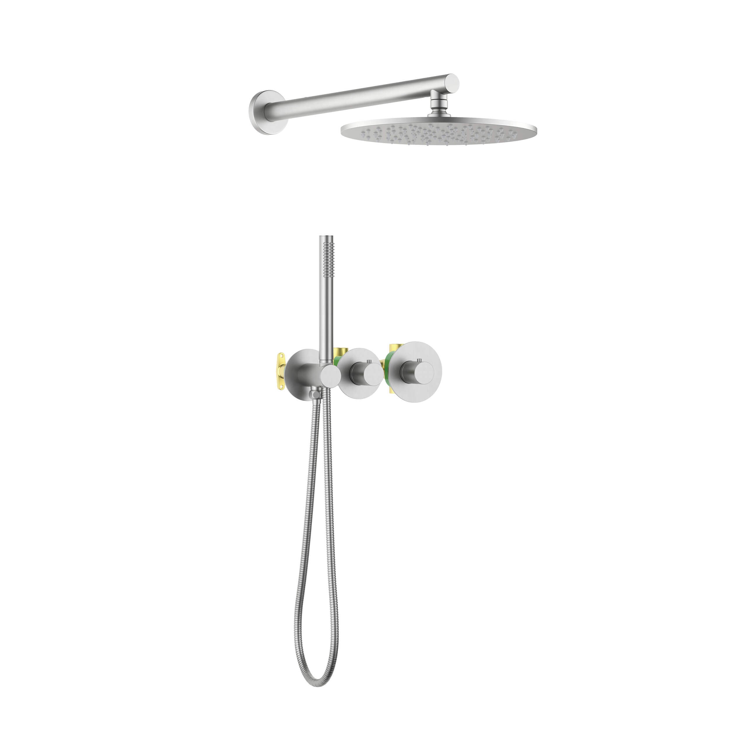 Halo 2-Function Thermostatic Wall Mount Shower System with Rough-in Valve - CSF-4010