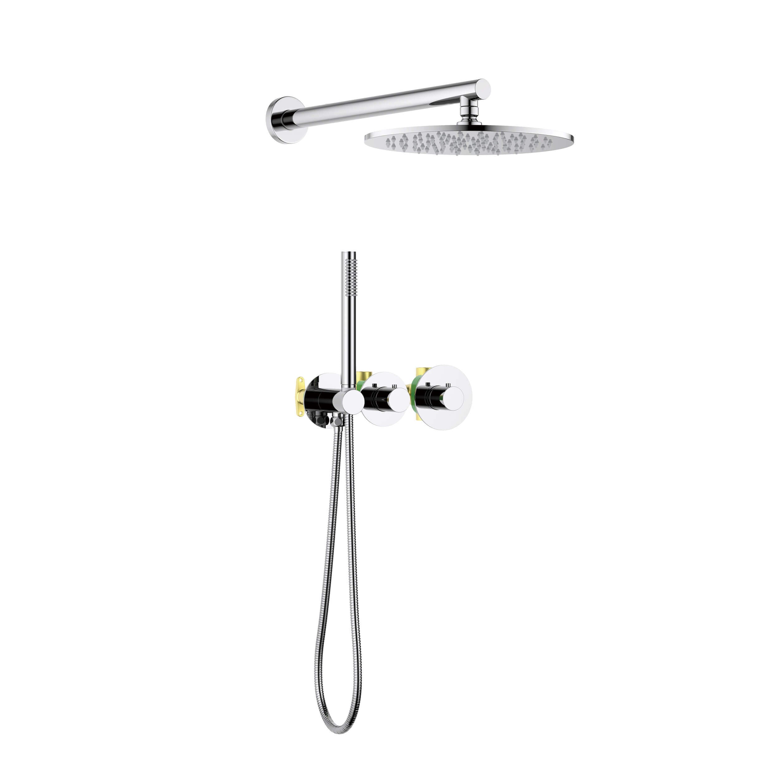 Halo 2-Function Thermostatic Wall Mount Shower System with Rough-in Valve - CSF-4010