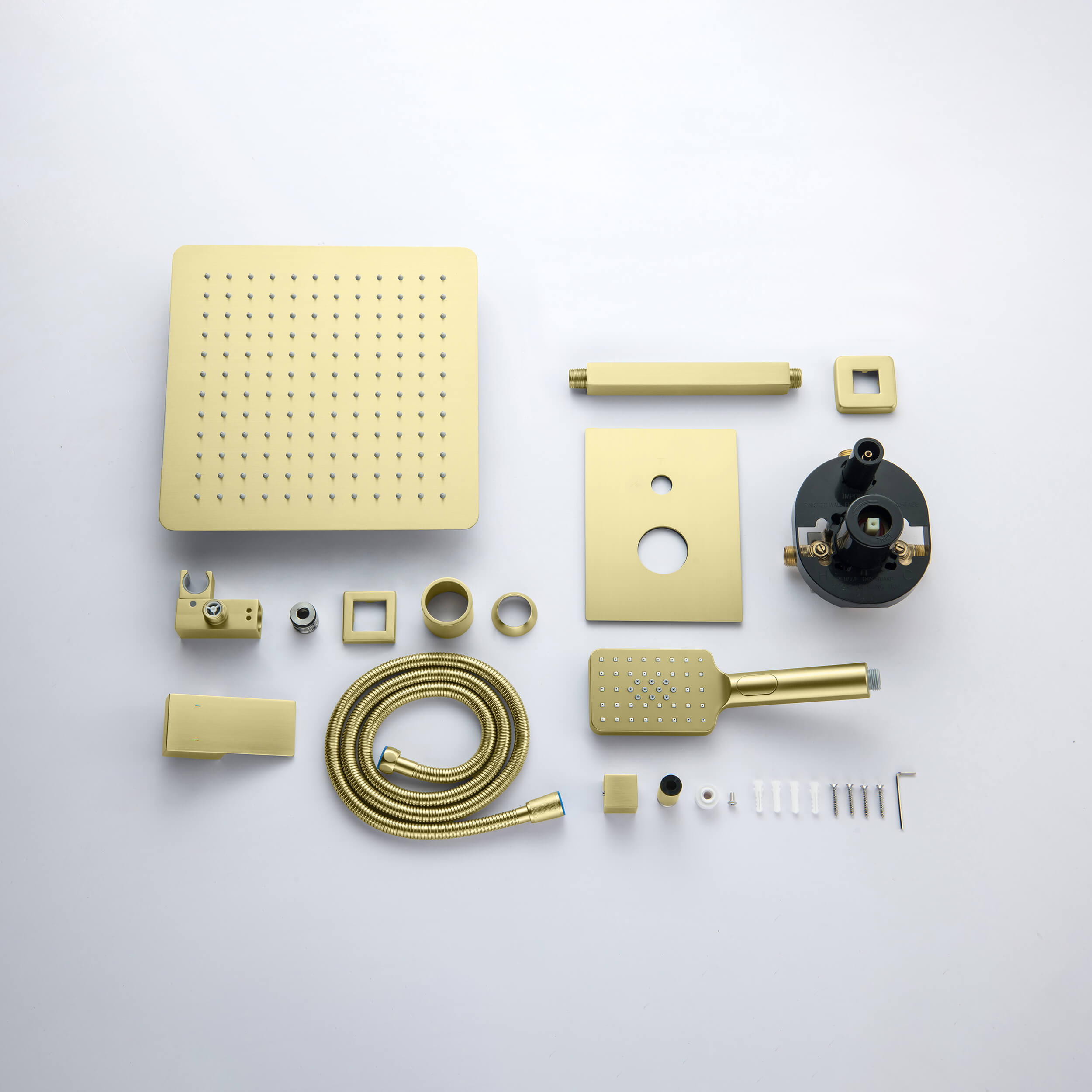 Quadra Pressure Balanced 2-Function Ceiling Mount Shower System with Rough-In Valve - CSF-4012