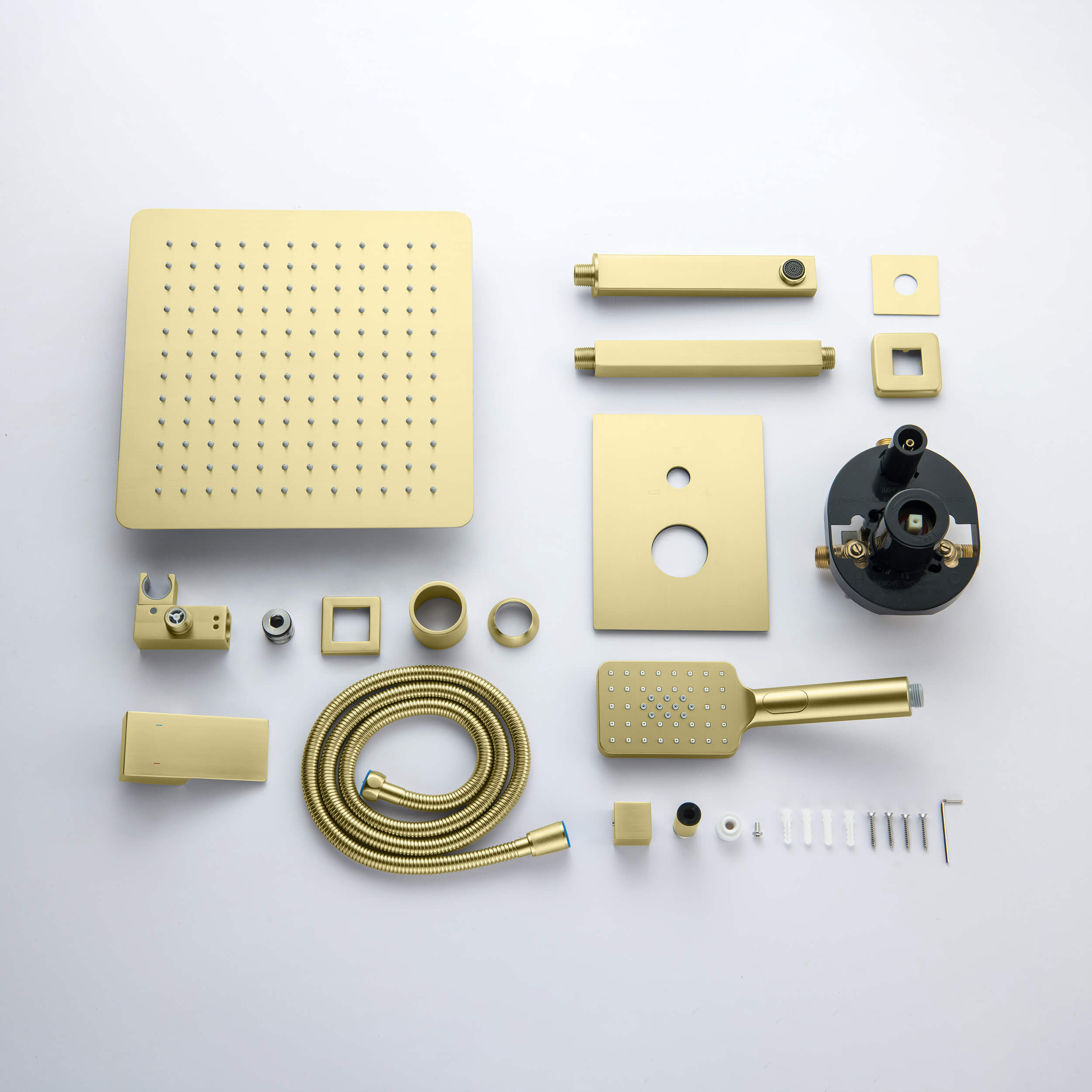 Quadra Pressure Balanced 3-Function Ceiling Mount Shower System with Rough-In Valve - CSF-4013