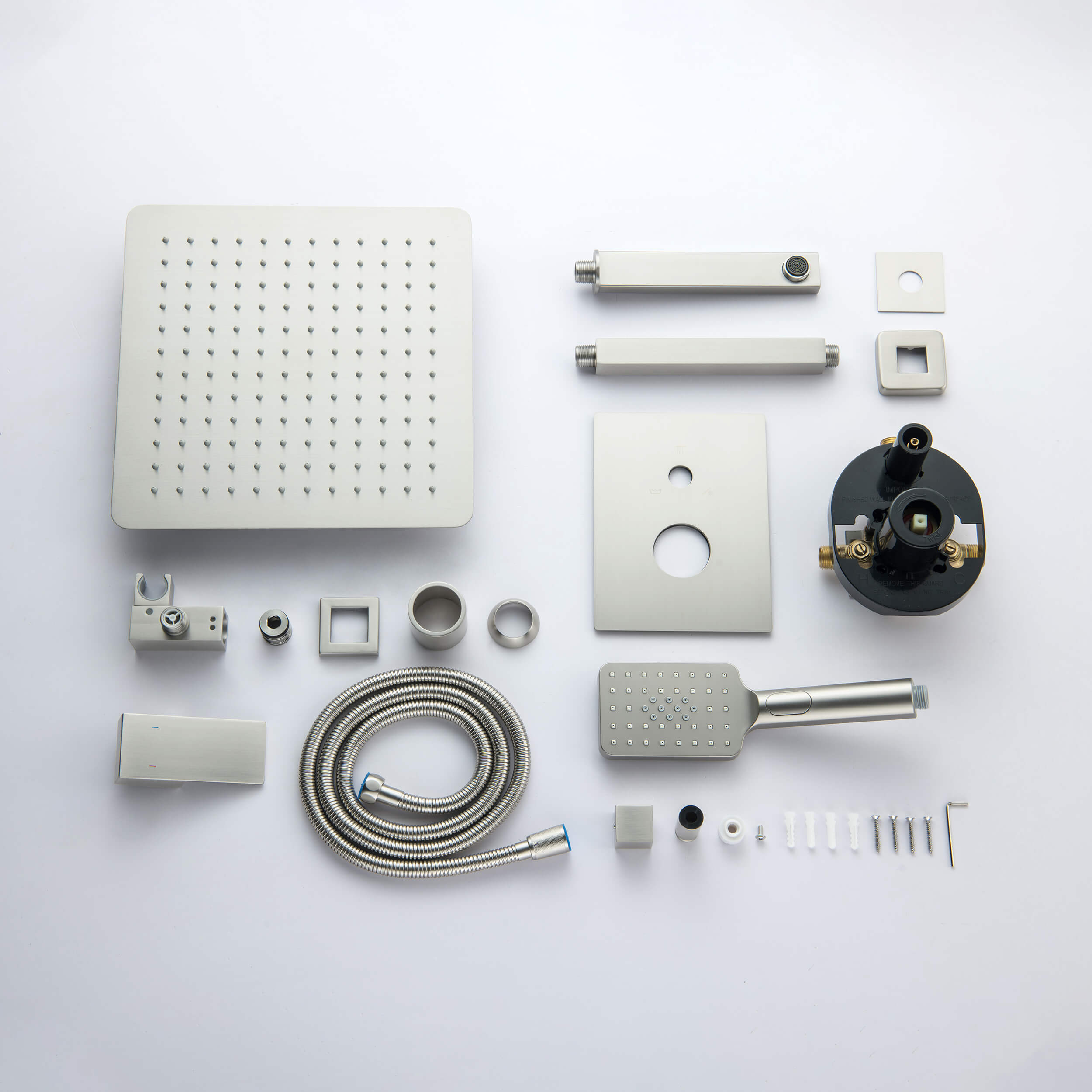 Quadra Pressure Balanced 3-Function Ceiling Mount Shower System with Rough-In Valve - CSF-4013