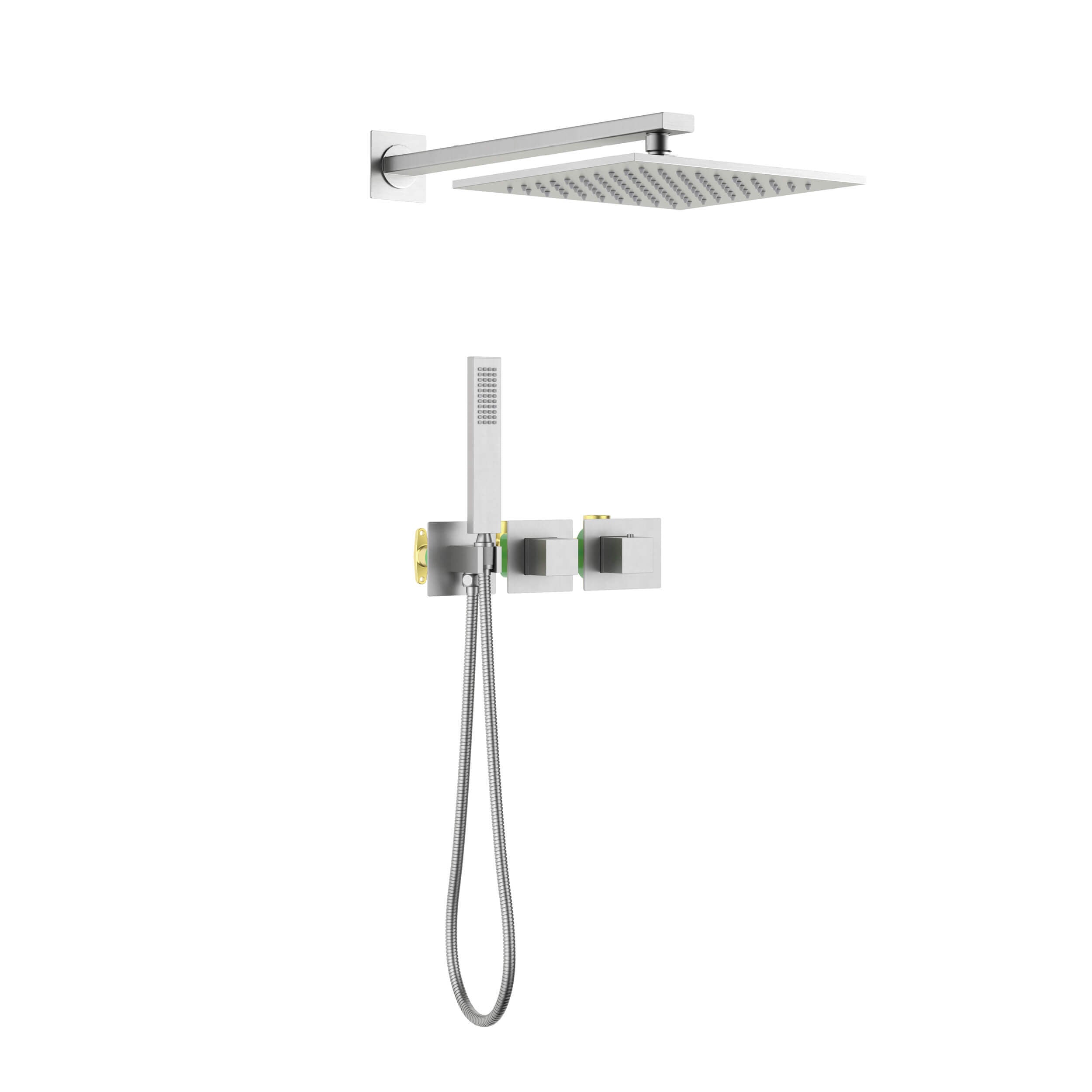 Quadra 2-Function Thermostatic Wall Mount Shower System With Rough-in Valve - CSF-4014