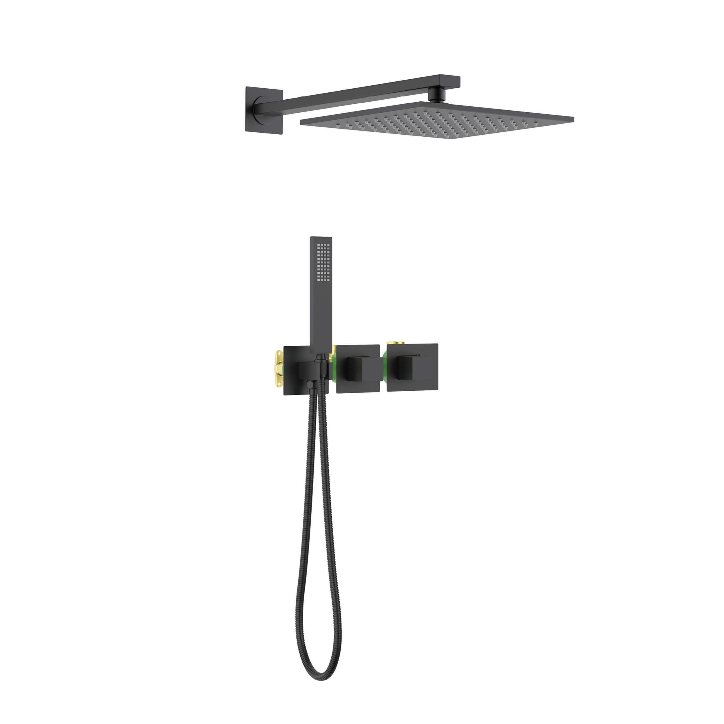 Quadra 2-Function Thermostatic Wall Mount Shower System With Rough-in Valve - CSF-4014