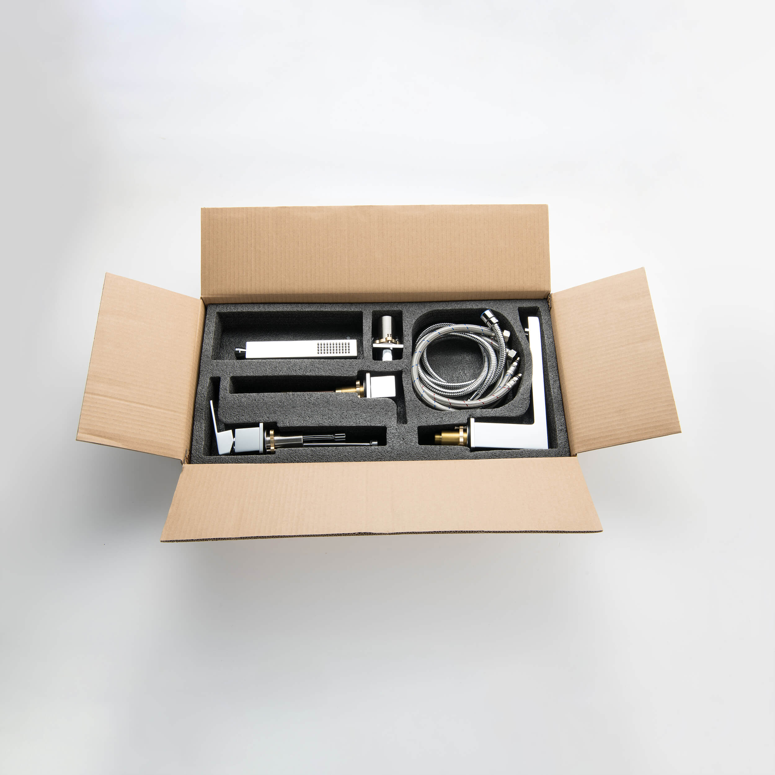 Quadra Deck Mounted Roman Bathtub Faucet with Hand Shower - CTF-3102