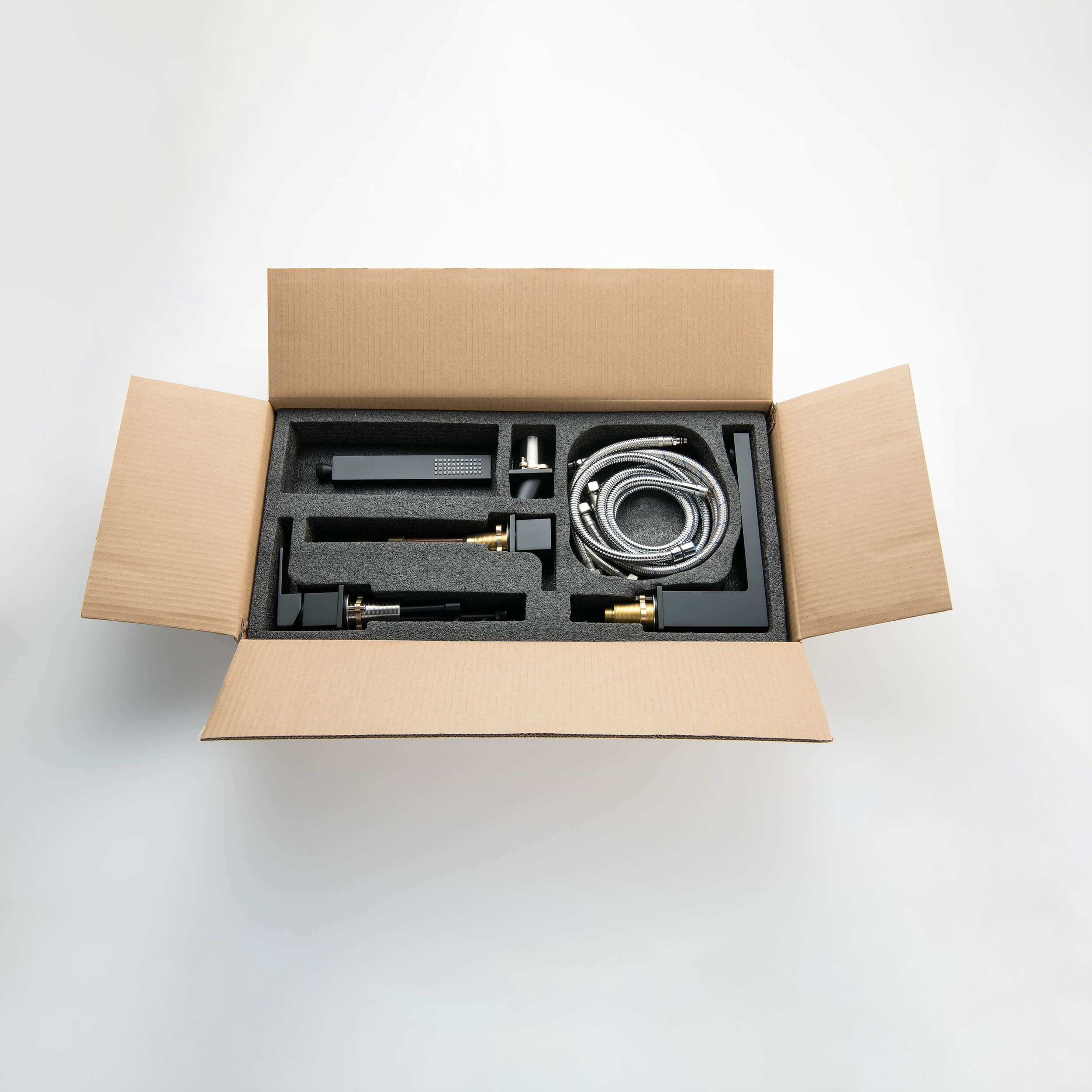 Quadra Deck Mounted Roman Bathtub Faucet with Hand Shower - CTF-3102