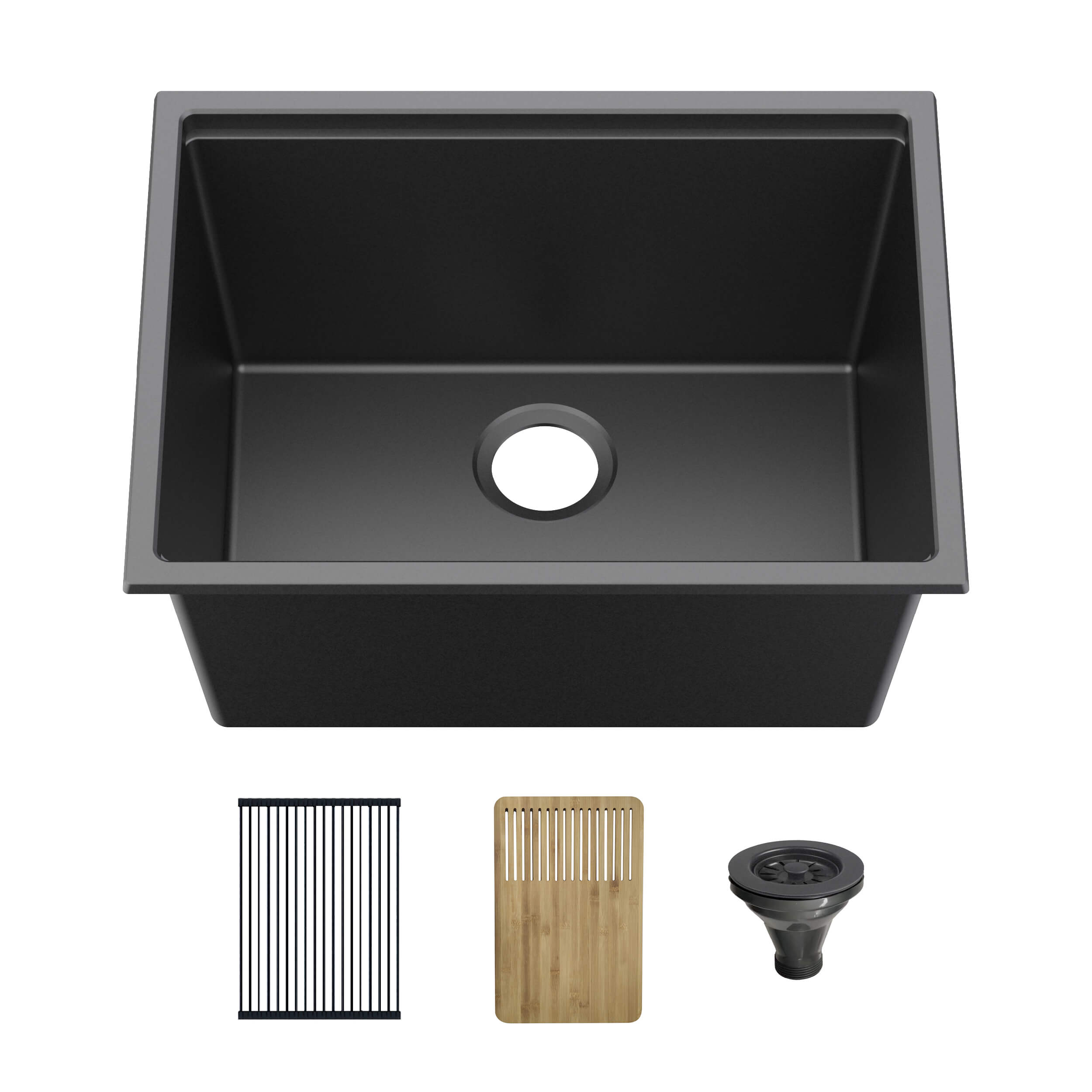 25" Undermount Workstation Single Bowl Quartz Kitchen Sink - C4-25ST - Shop at Home Craft Studio - 1