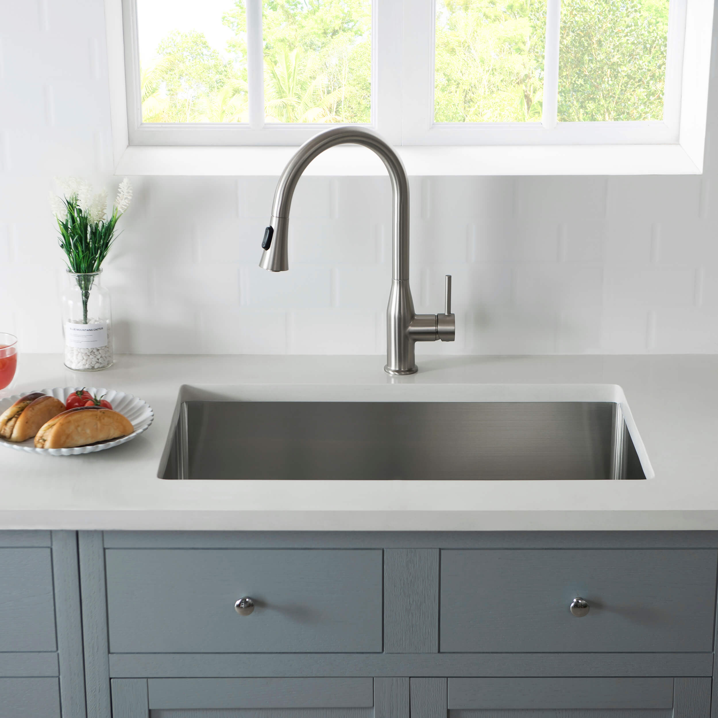 30" Handcrafted Undermount Single Bowl 16 gauge Stainless Steel Kitchen Sink - C1-30S - Shop at Home Craft Studio - 2