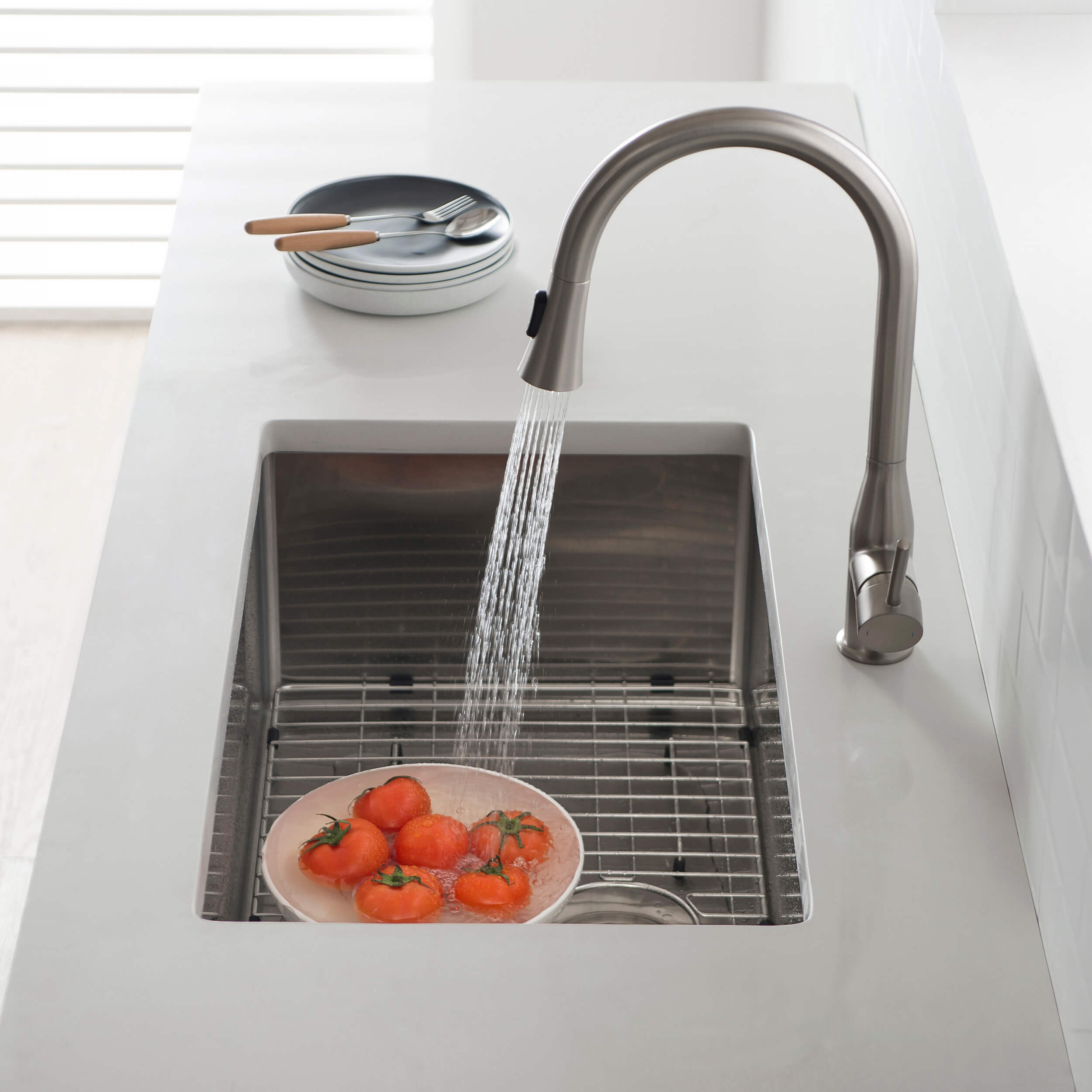 30" Handcrafted Undermount Single Bowl 16 gauge Stainless Steel Kitchen Sink - C1-30S - Shop at Home Craft Studio - 6