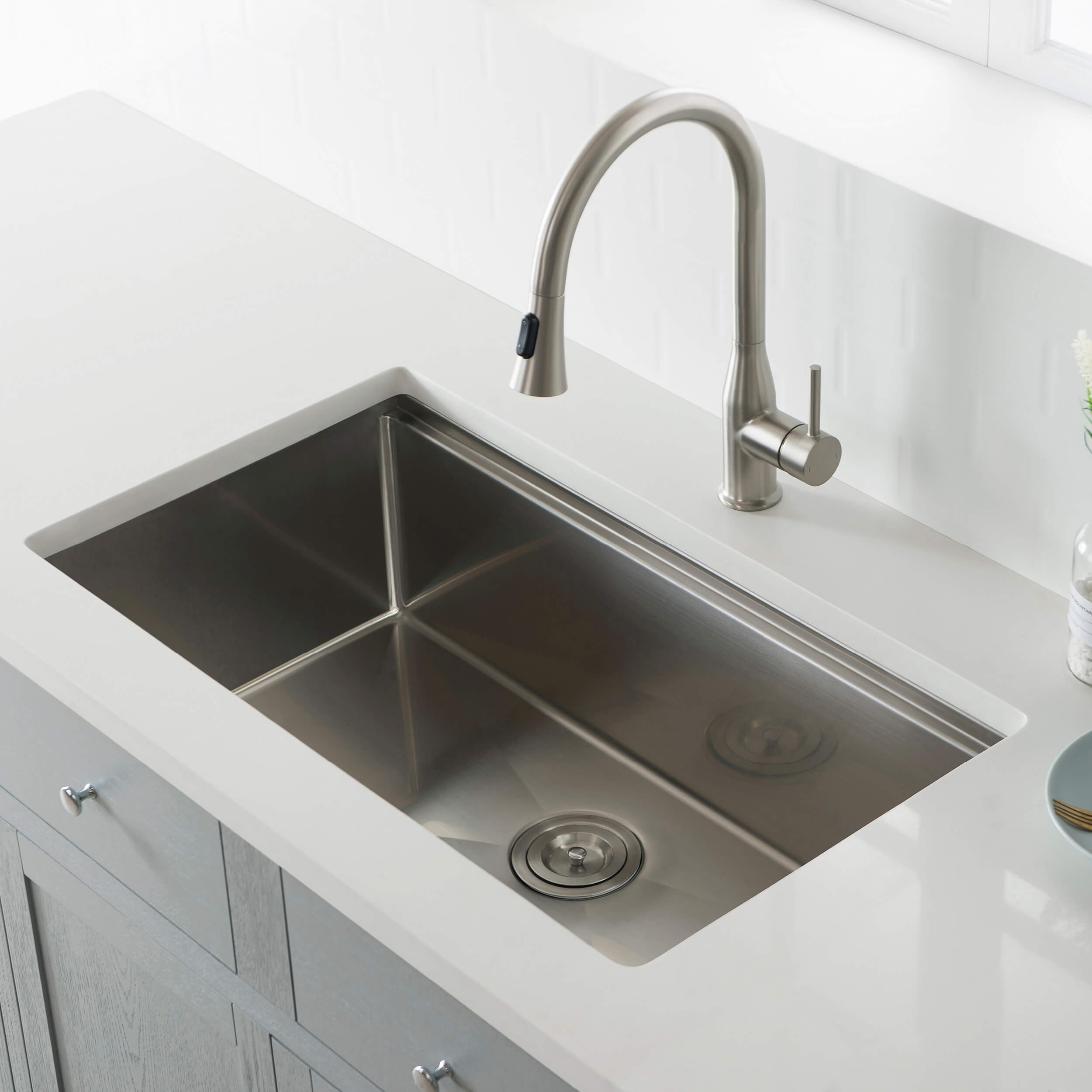 33" Undermount Single Bowl Stainless Steel Workstation Sink - C1-33ST - Shop at Home Craft Studio - 10