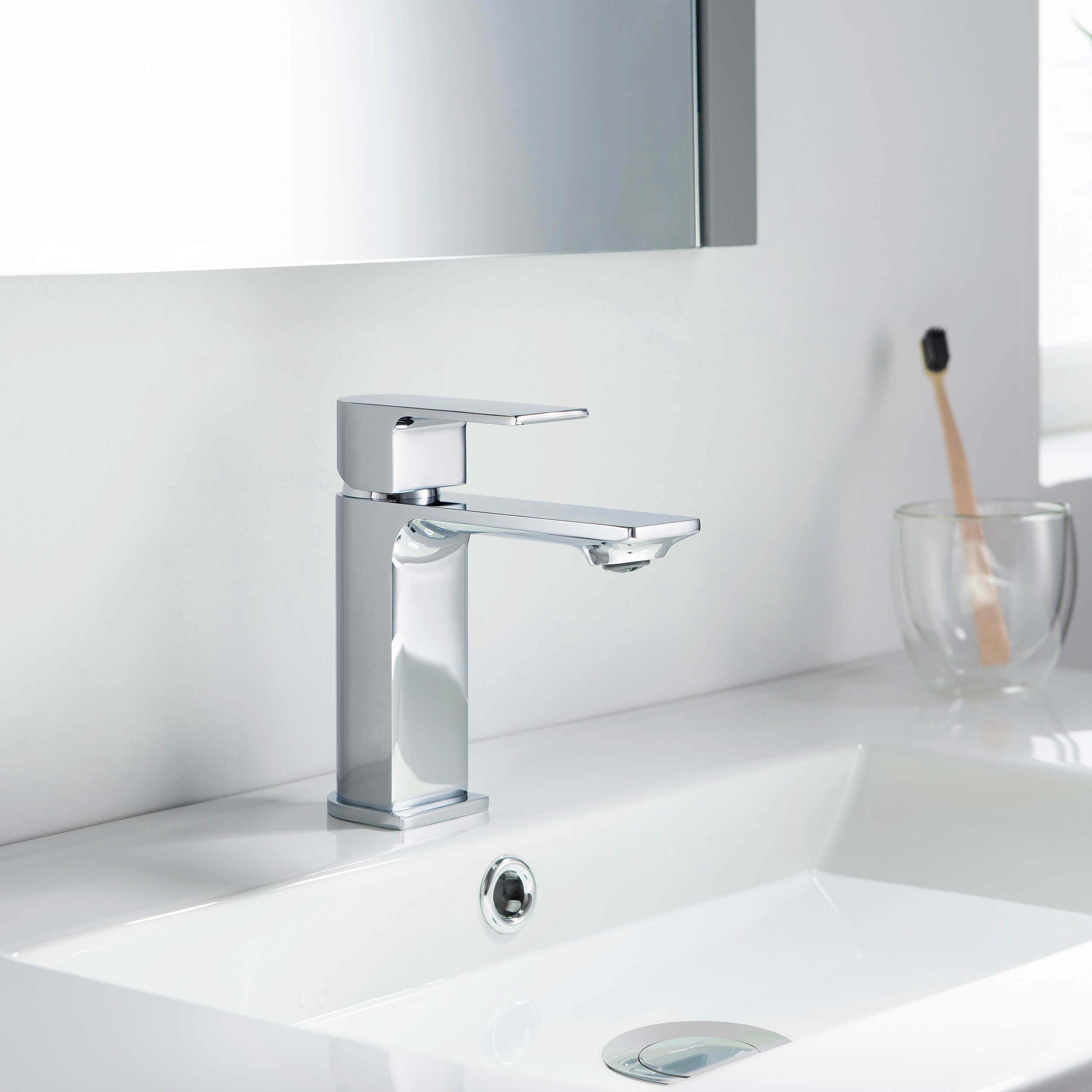 Aurora Single Handle Bathroom Vanity Sink Faucet with Pop Up Drain CBF-1001 - Shop at Home Craft Studio - 16