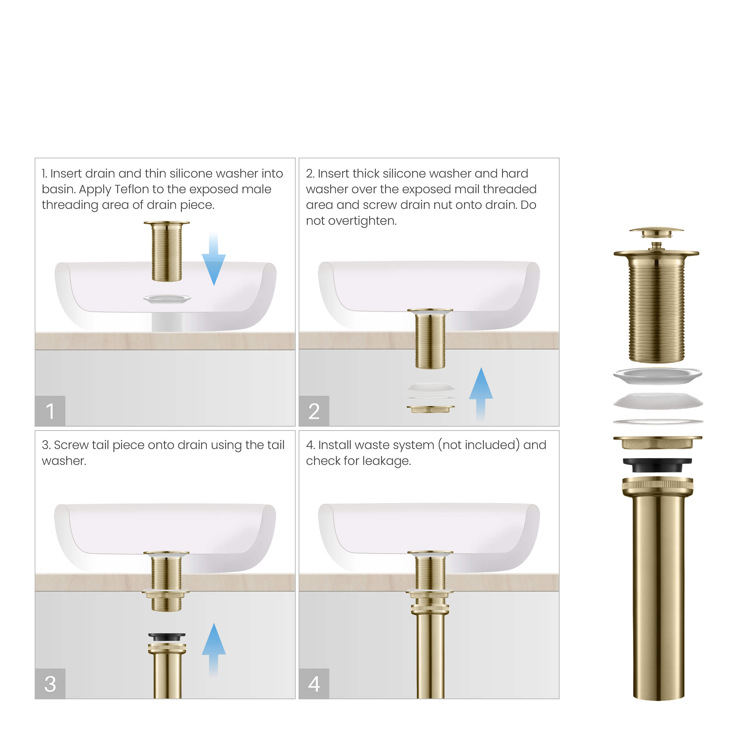 Bathroom Sink Pop Up Drain Stopper Small Cover without Overflow - PW-2 - Shop at Home Craft Studio - 5