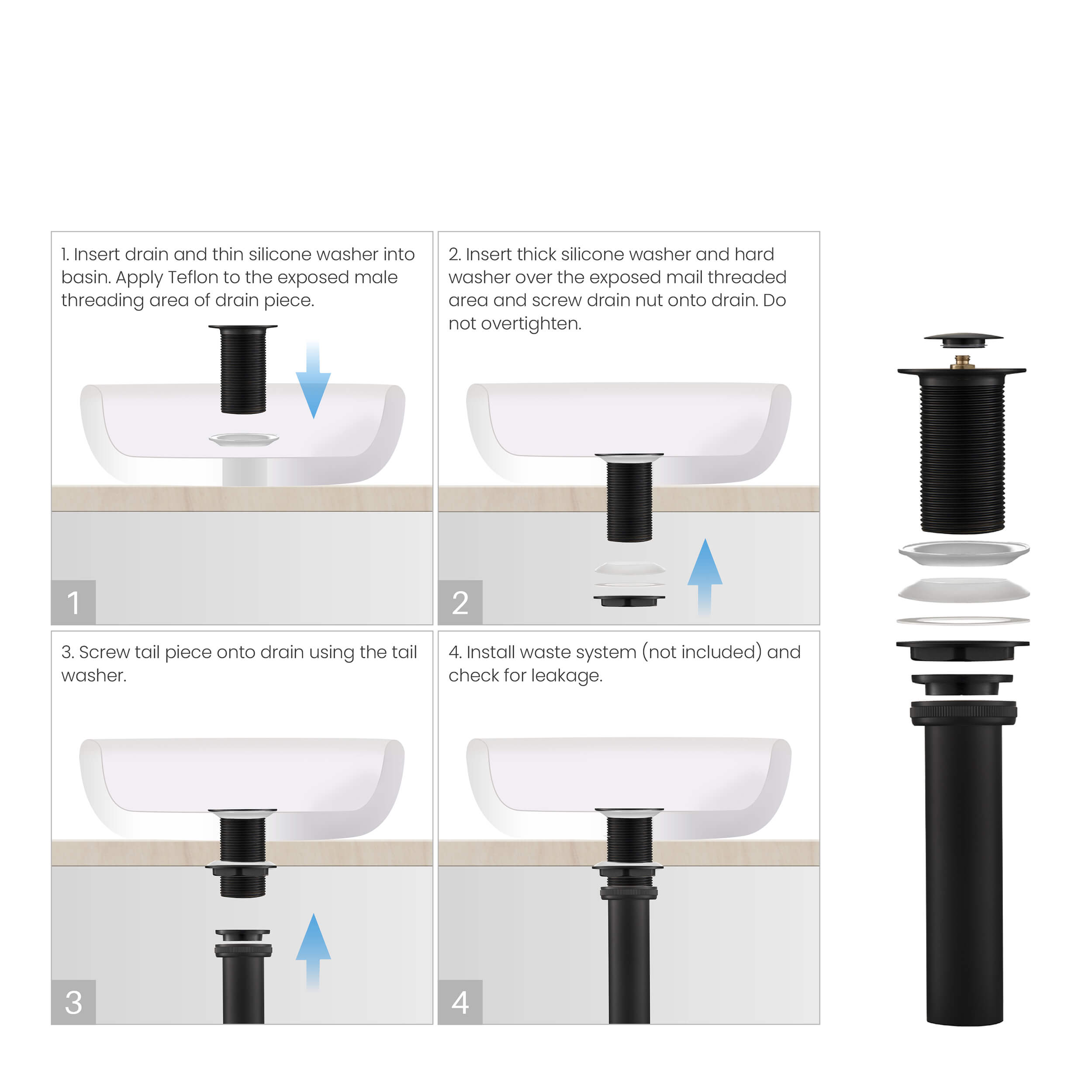 Bathroom Sink Pop Up Drain Stopper Small Cover without Overflow - PW-2 - Shop at Home Craft Studio - 24