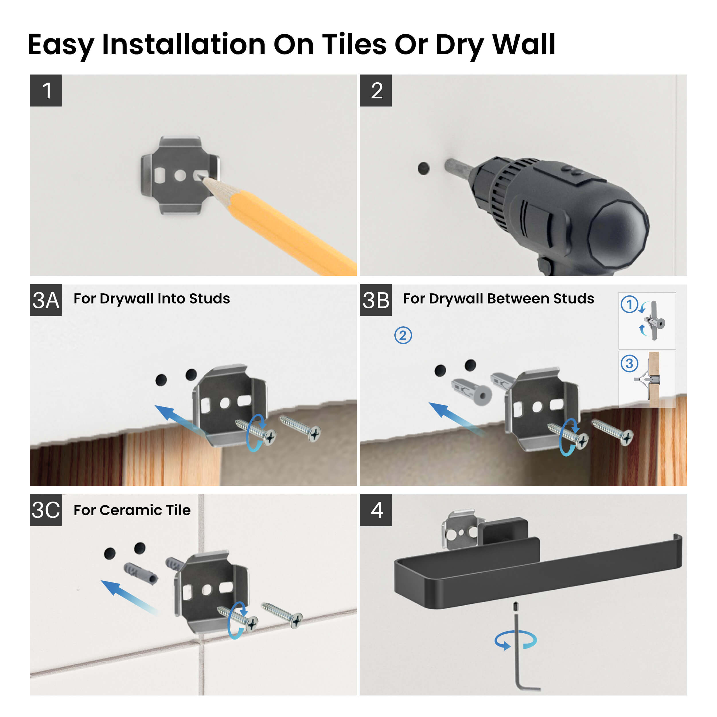 Fusion 10 inch Bathroom Towel Bar - CBA-1603 - Shop at Home Craft Studio - 7