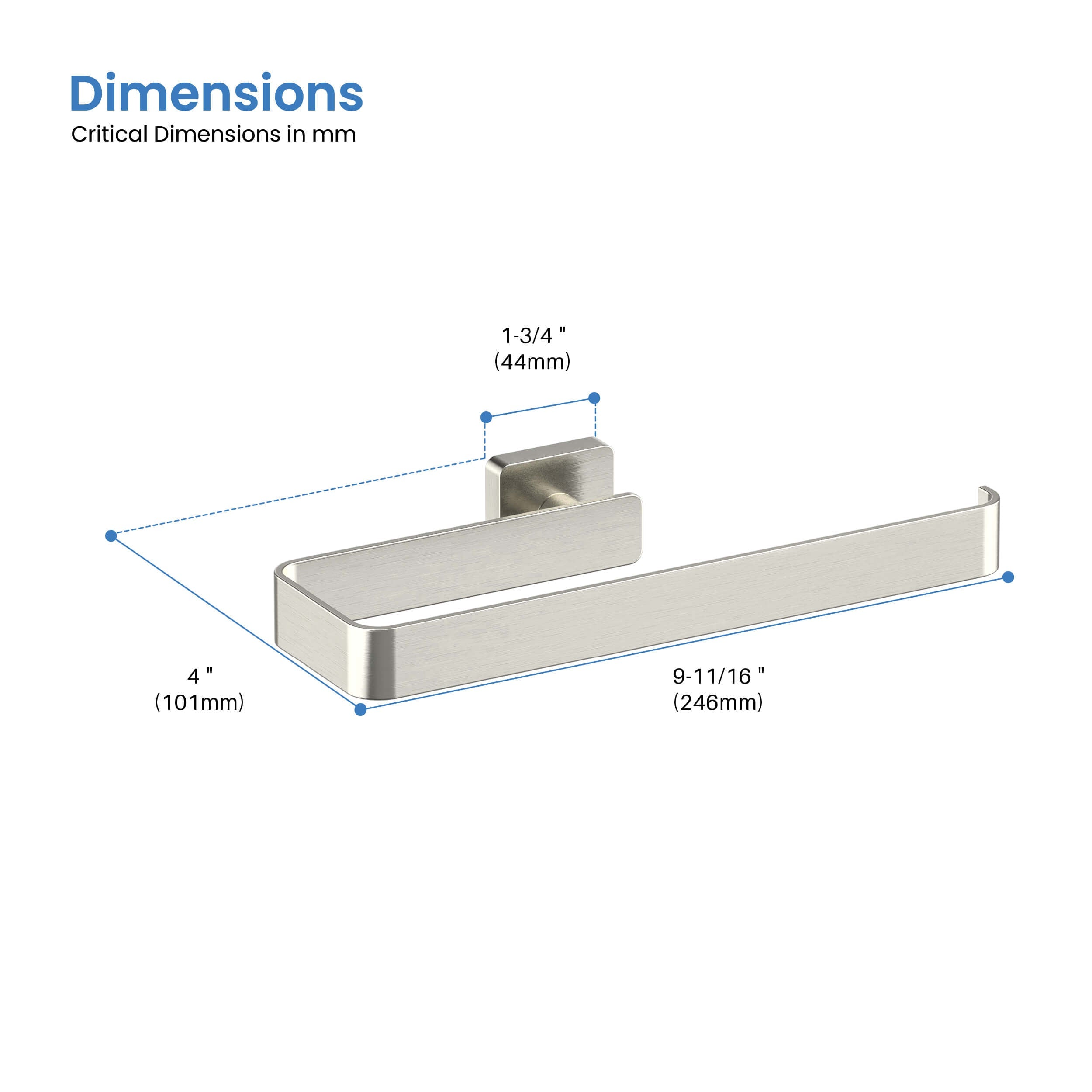 Fusion 10 inch Bathroom Towel Bar - CBA-1603 - Shop at Home Craft Studio - 13