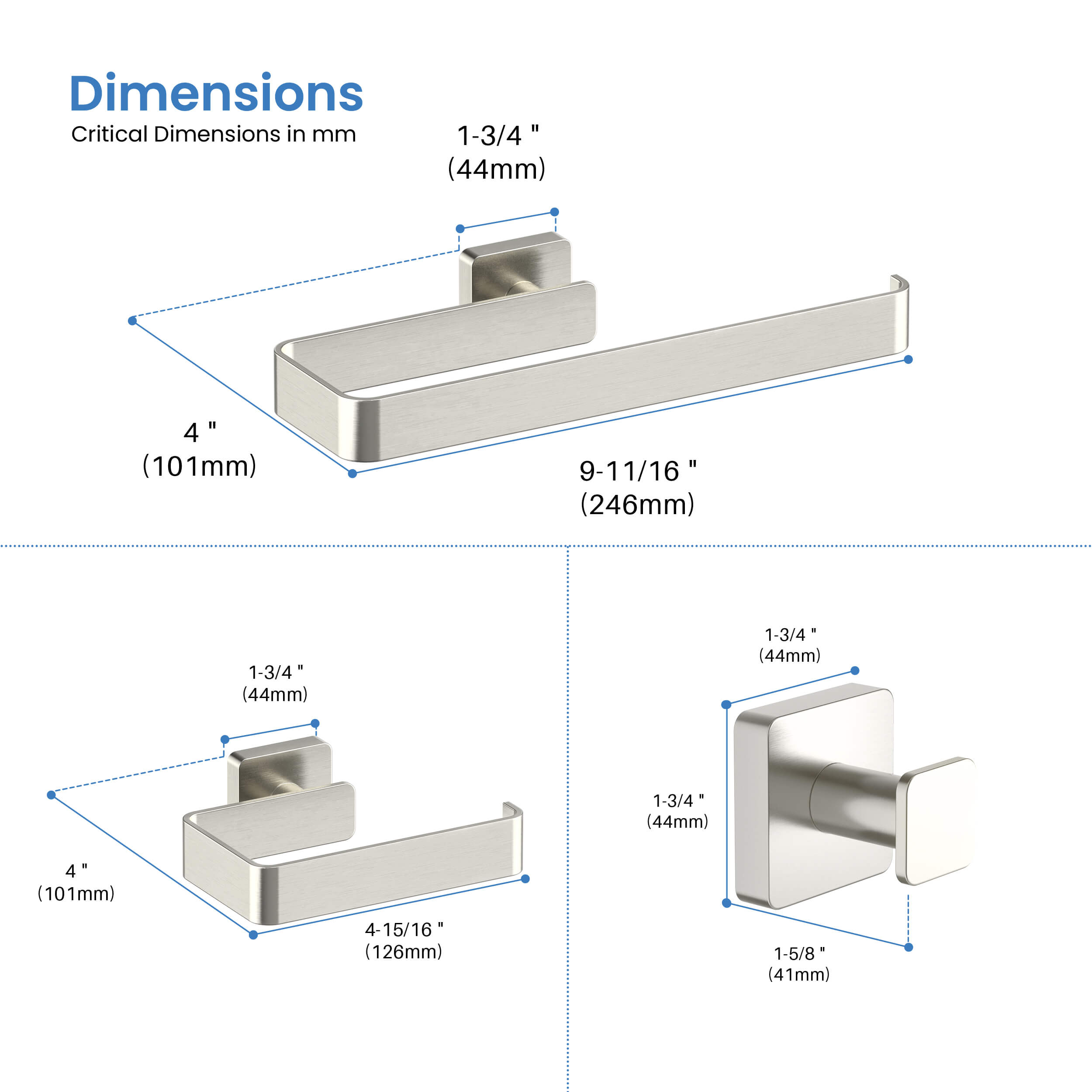 Fusion 4-Piece Bathroom Hardware Set - C-CBA16-4-1 - Shop at Home Craft Studio - 20