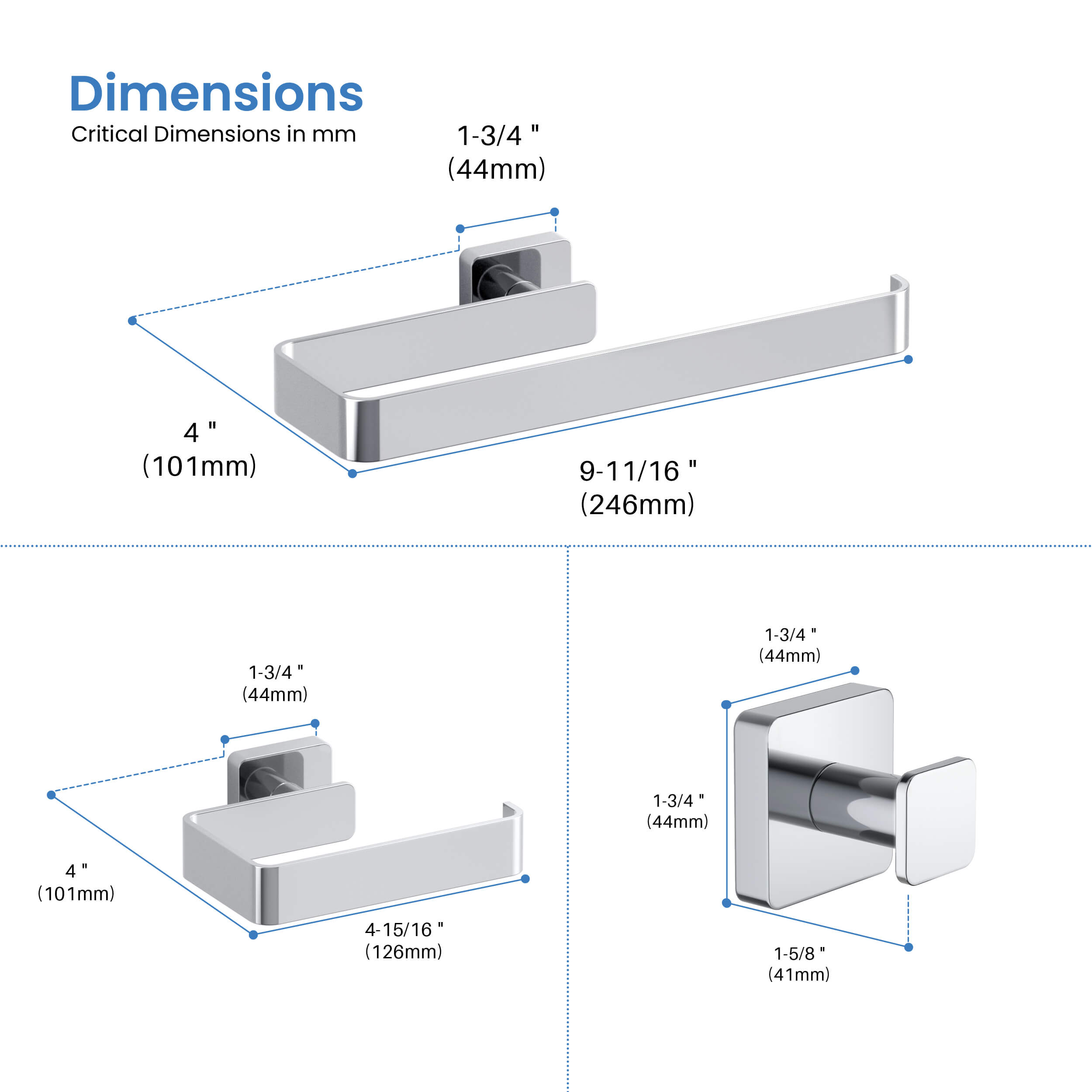 Fusion 4-Piece Bathroom Hardware Set - C-CBA16-4-1 - Shop at Home Craft Studio - 28