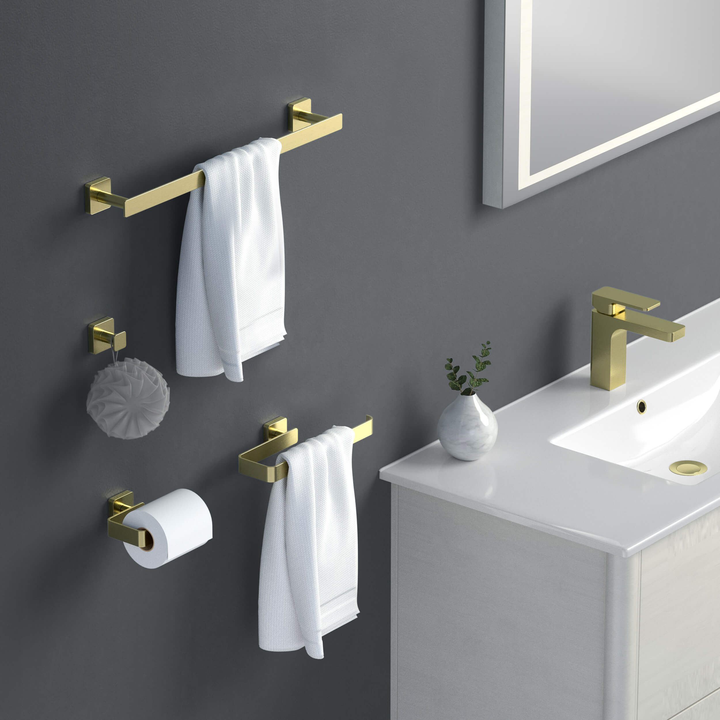 Fusion 4-Piece Bathroom Hardware Set - C-CBA16-4-2 - Shop at Home Craft Studio - 2