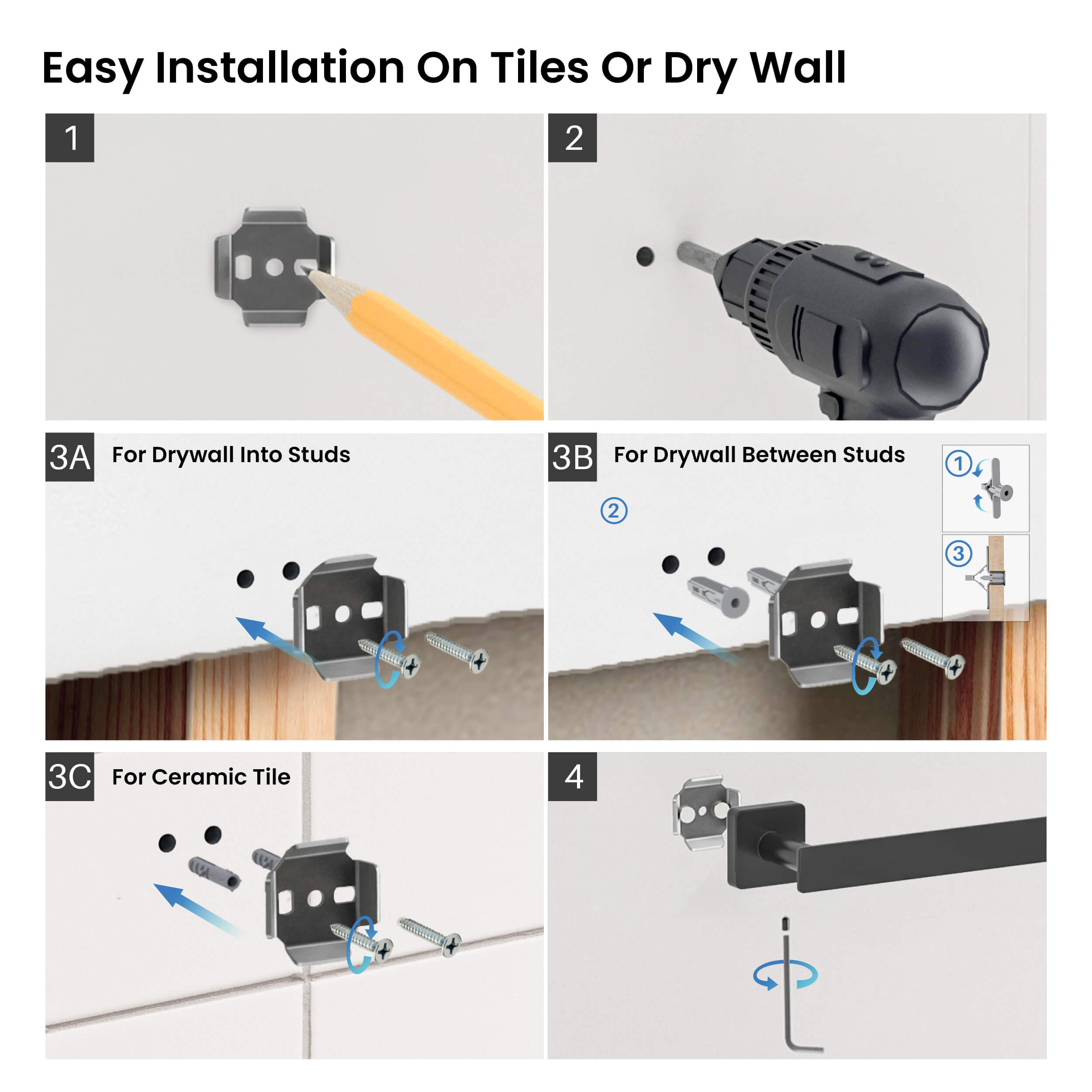 Fusion 4-Piece Bathroom Hardware Set - C-CBA16-4-2 - Shop at Home Craft Studio - 18