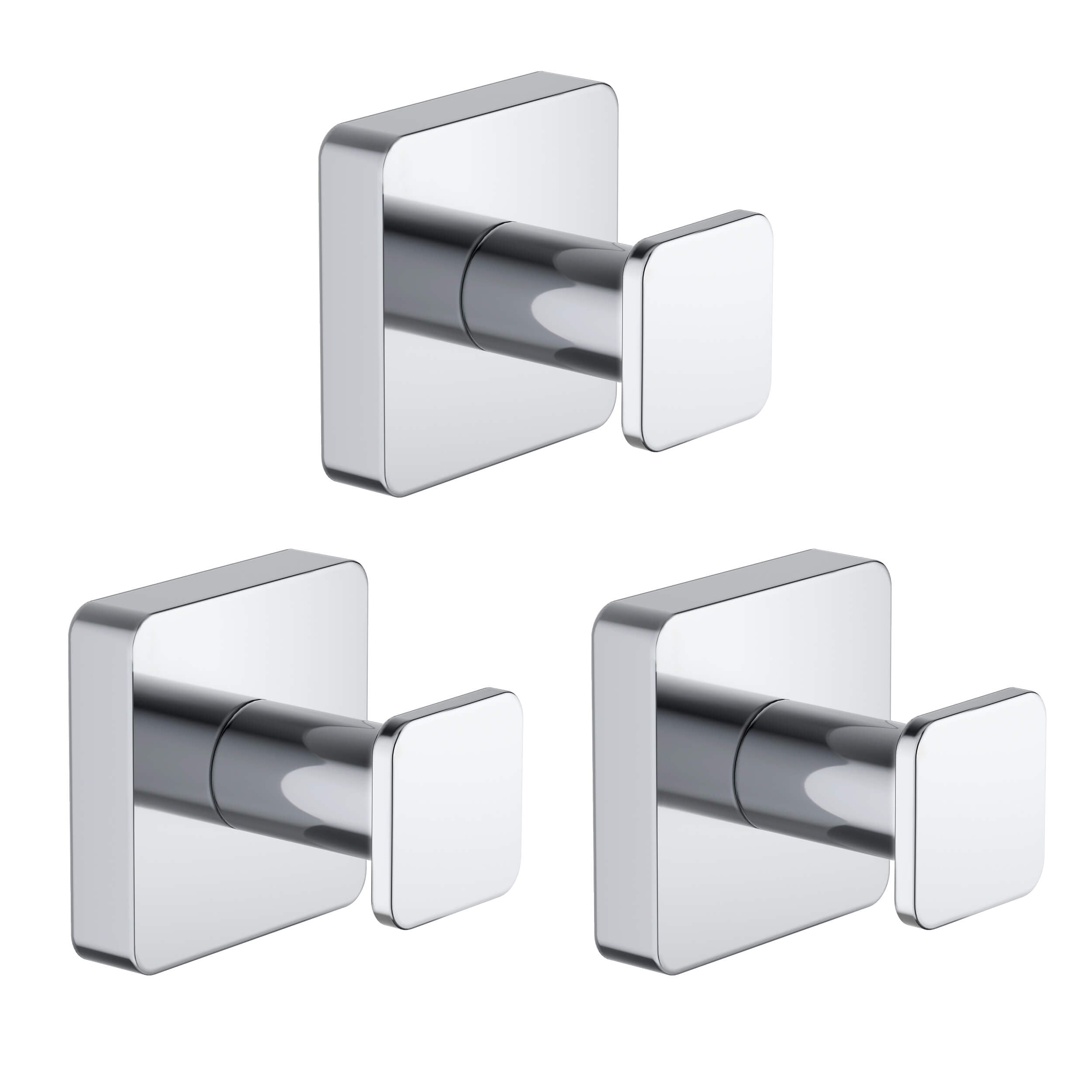 Fusion Bathroom Towel & Robe Hook 3 Count - CBA-1601-3PC - Shop at Home Craft Studio - 17