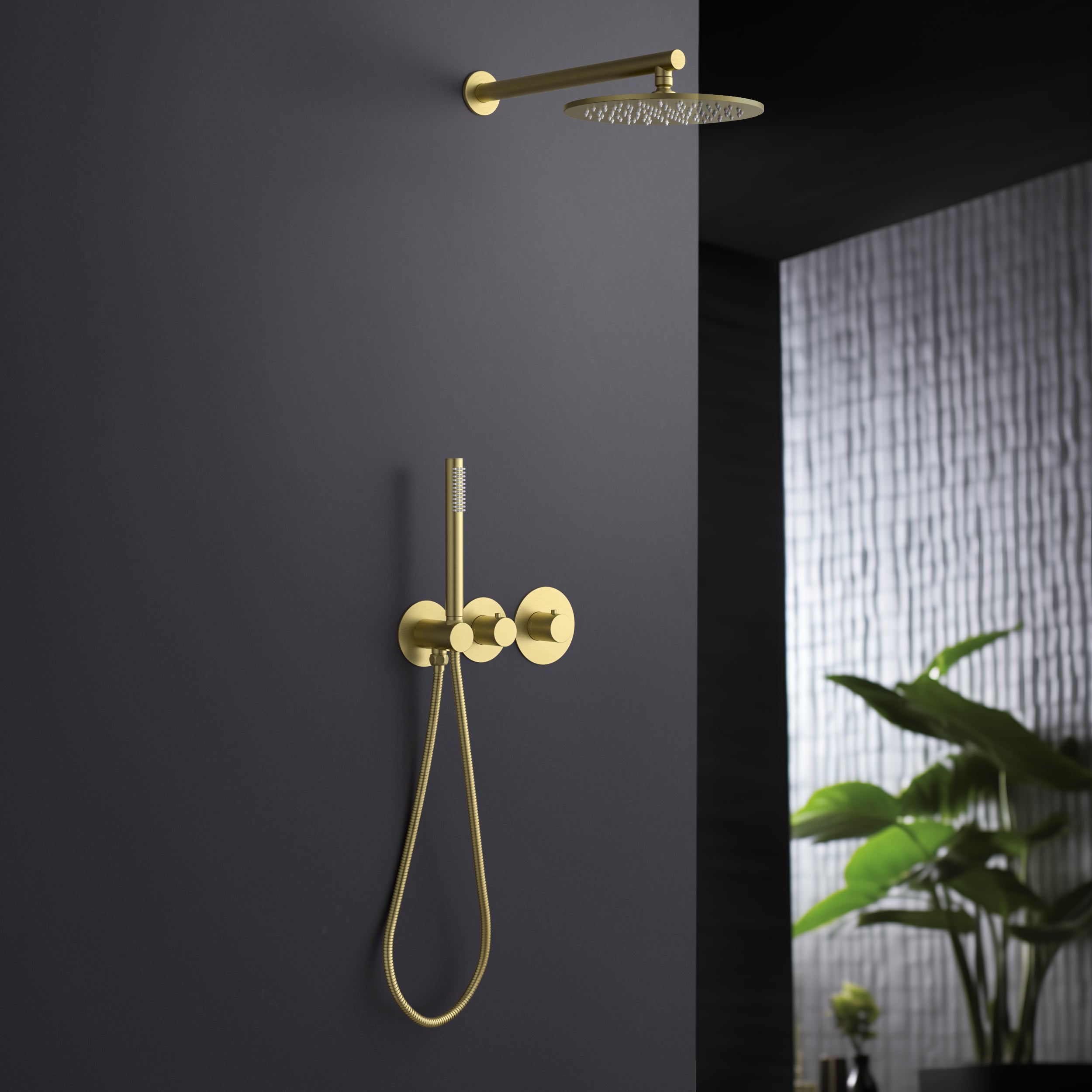 Halo 2-Function Thermostatic Wall Mount Shower System with Rough-in Valve - CSF-4010 - Shop at Home Craft Studio - 3