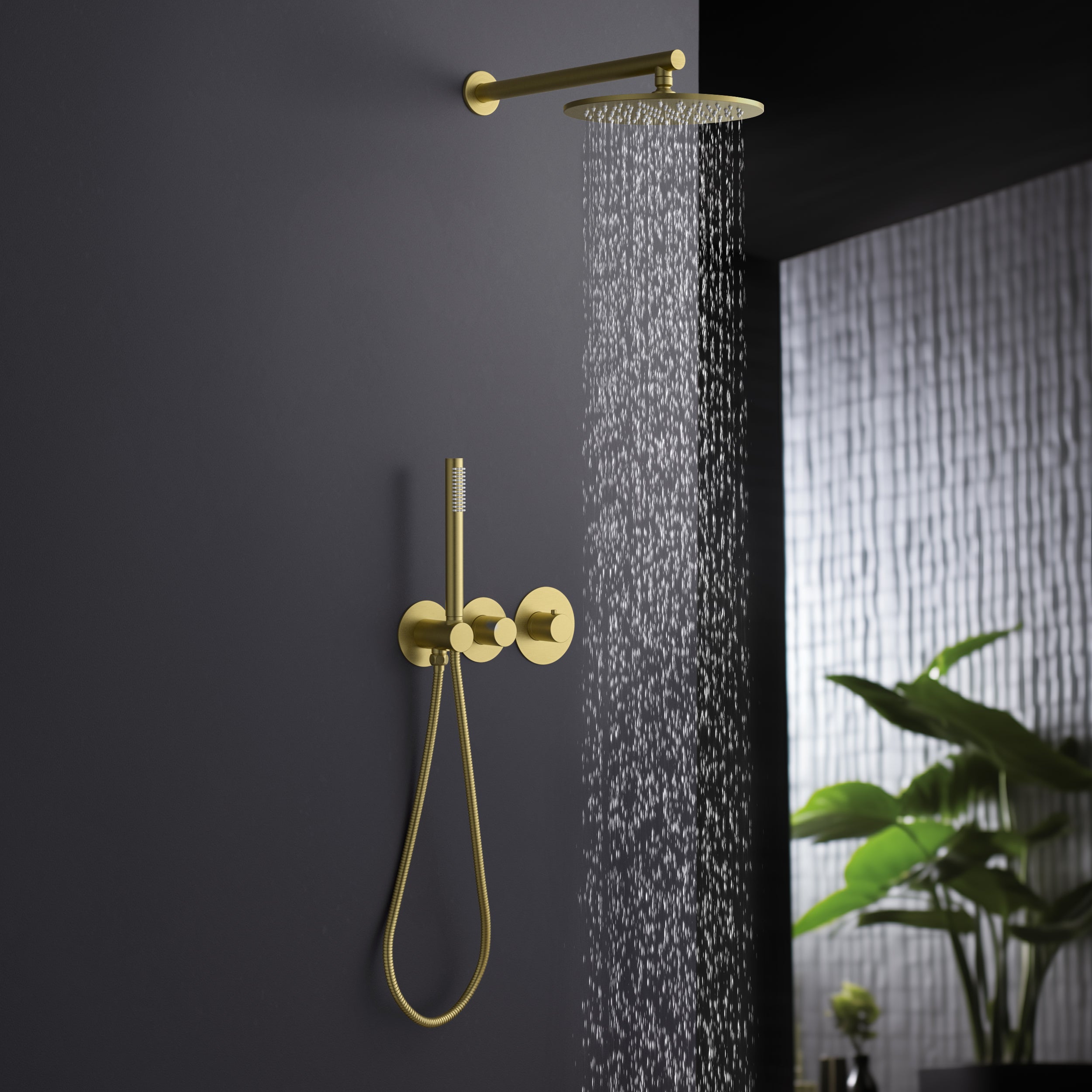 Halo 2-Function Thermostatic Wall Mount Shower System with Rough-in Valve - CSF-4010 - Shop at Home Craft Studio - 5