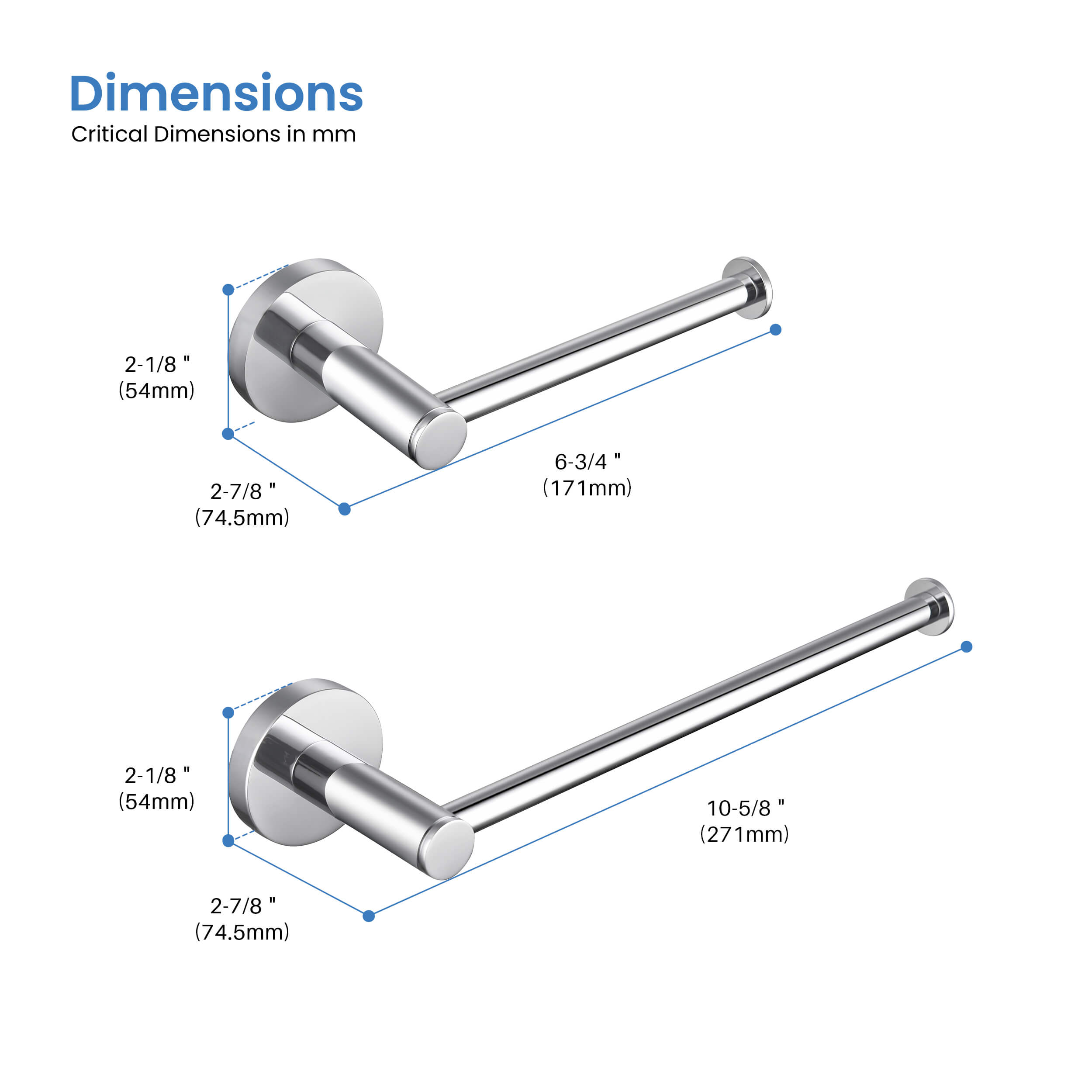 Halo 2-Piece Bathroom Hardware Set - C-CBA14-2-1 - Shop at Home Craft Studio - 30