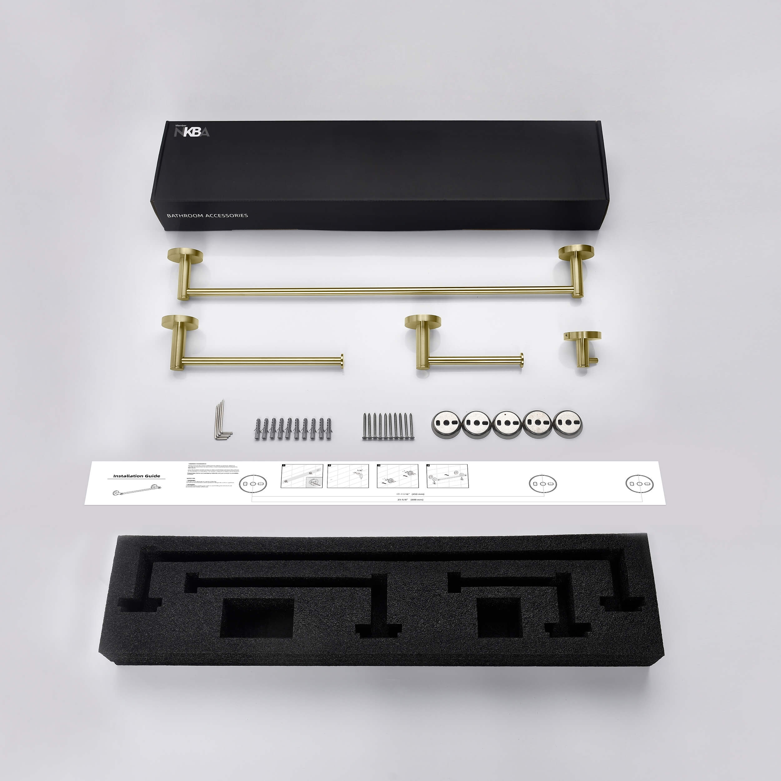 Halo 4-Piece Bathroom Hardware Set - C-CBA14-4 - Shop at Home Craft Studio - 6