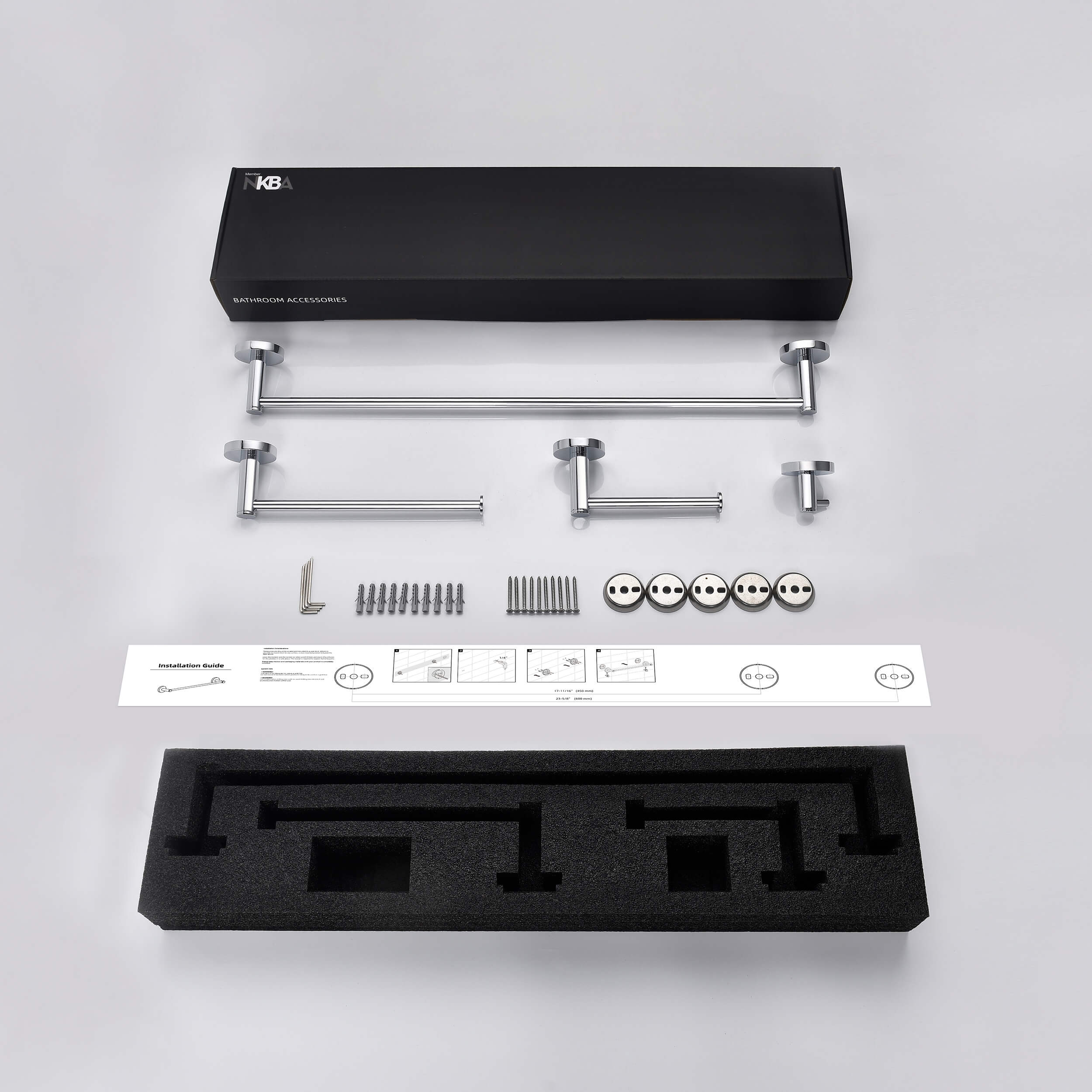Halo 4-Piece Bathroom Hardware Set - C-CBA14-4 - Shop at Home Craft Studio - 18