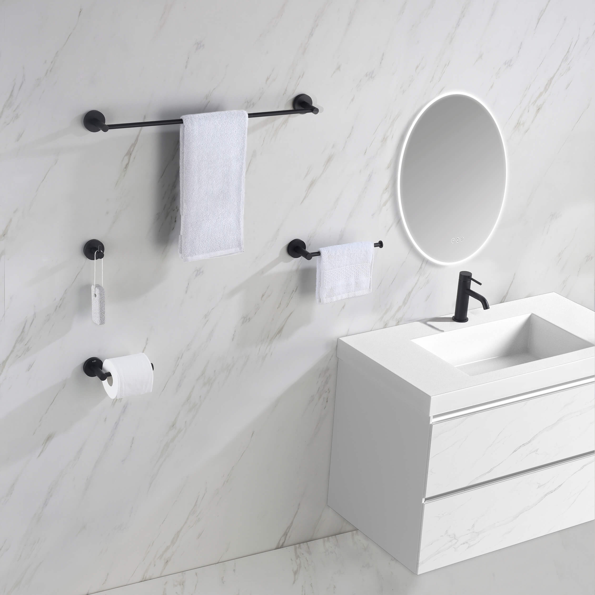 Halo 4-Piece Bathroom Hardware Set - C-CBA14-4 - Shop at Home Craft Studio - 20