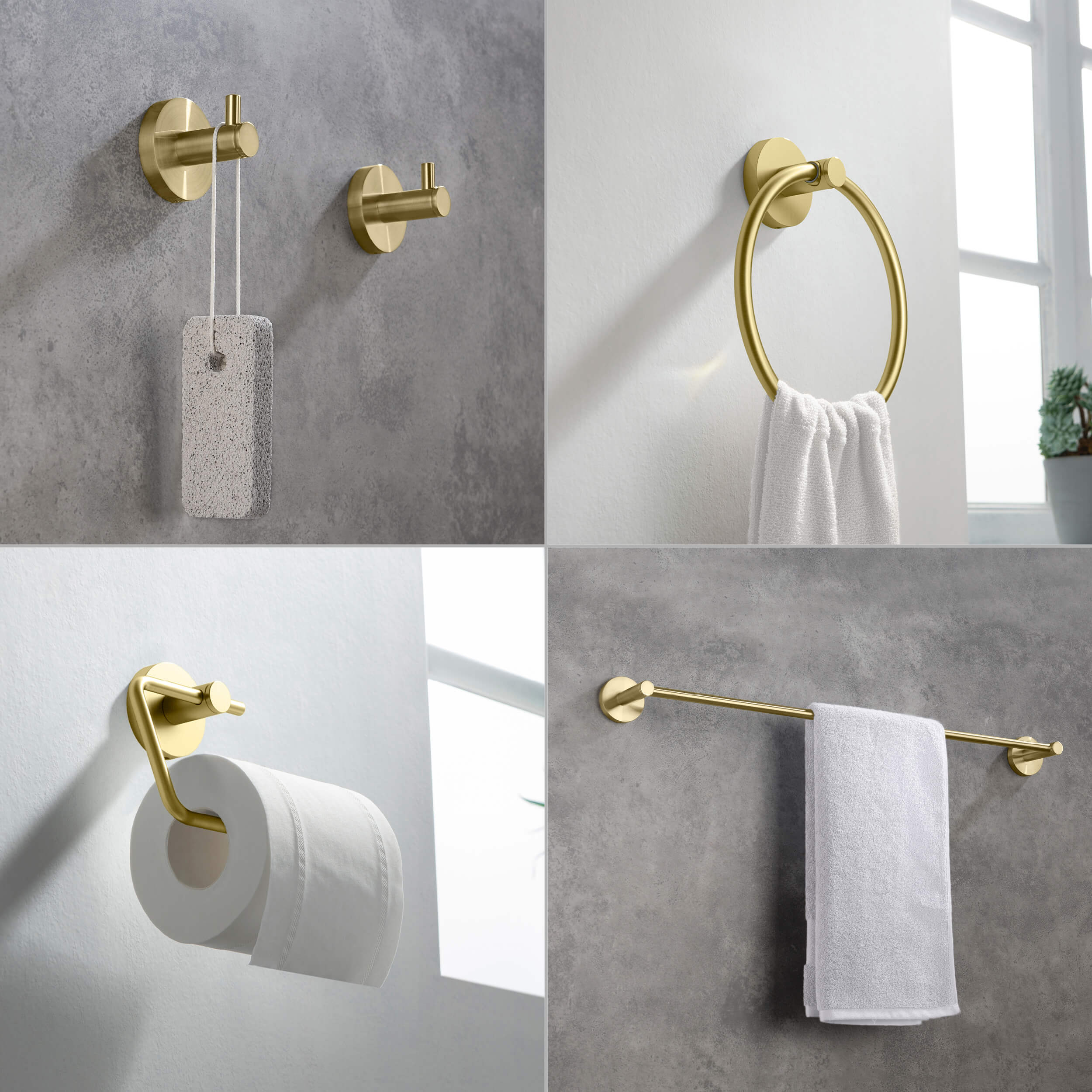 Halo 5-Piece Bathroom Hardware Set - C-CBA14-5-2 - Shop at Home Craft Studio - 2