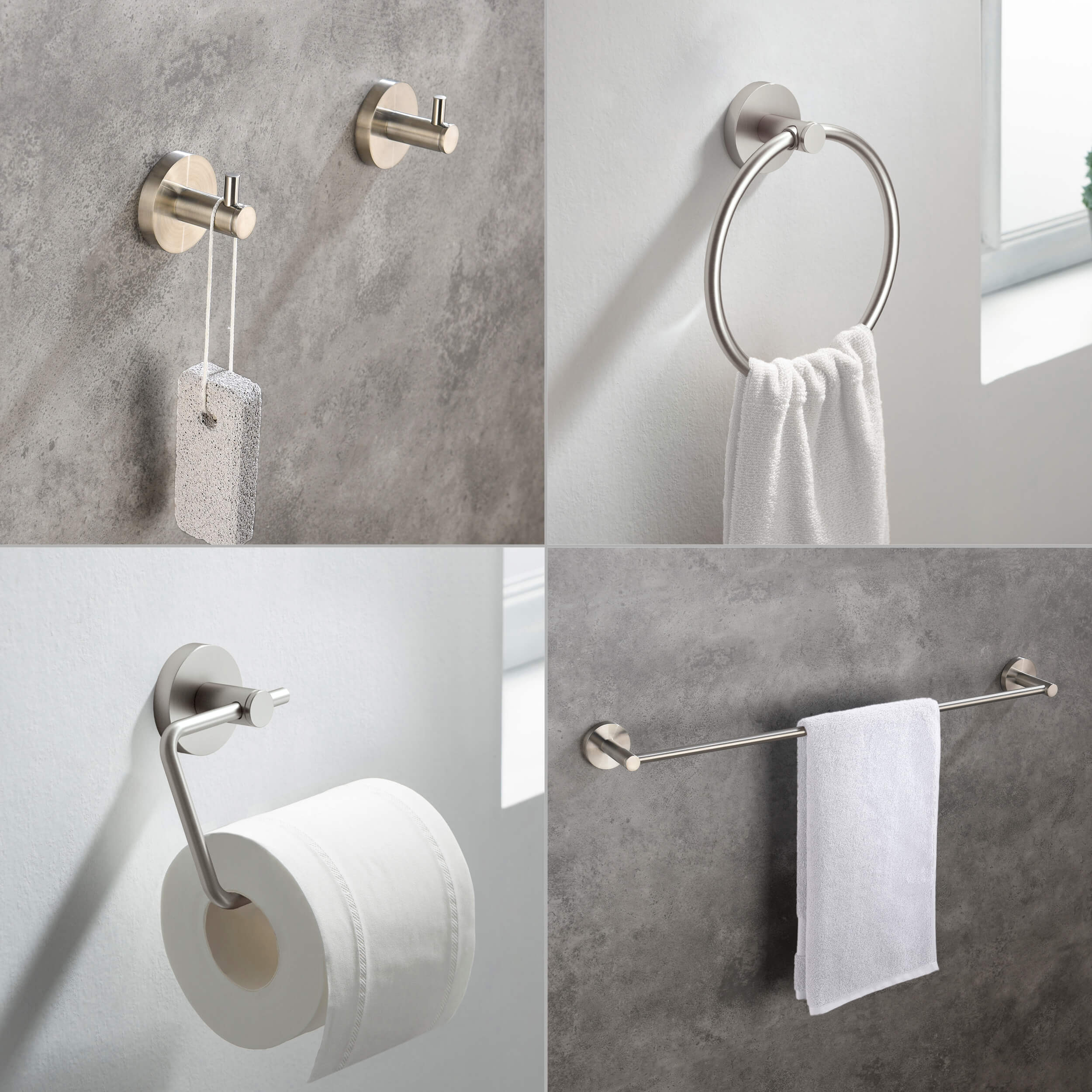 Halo 5-Piece Bathroom Hardware Set - C-CBA14-5-2 - Shop at Home Craft Studio - 14