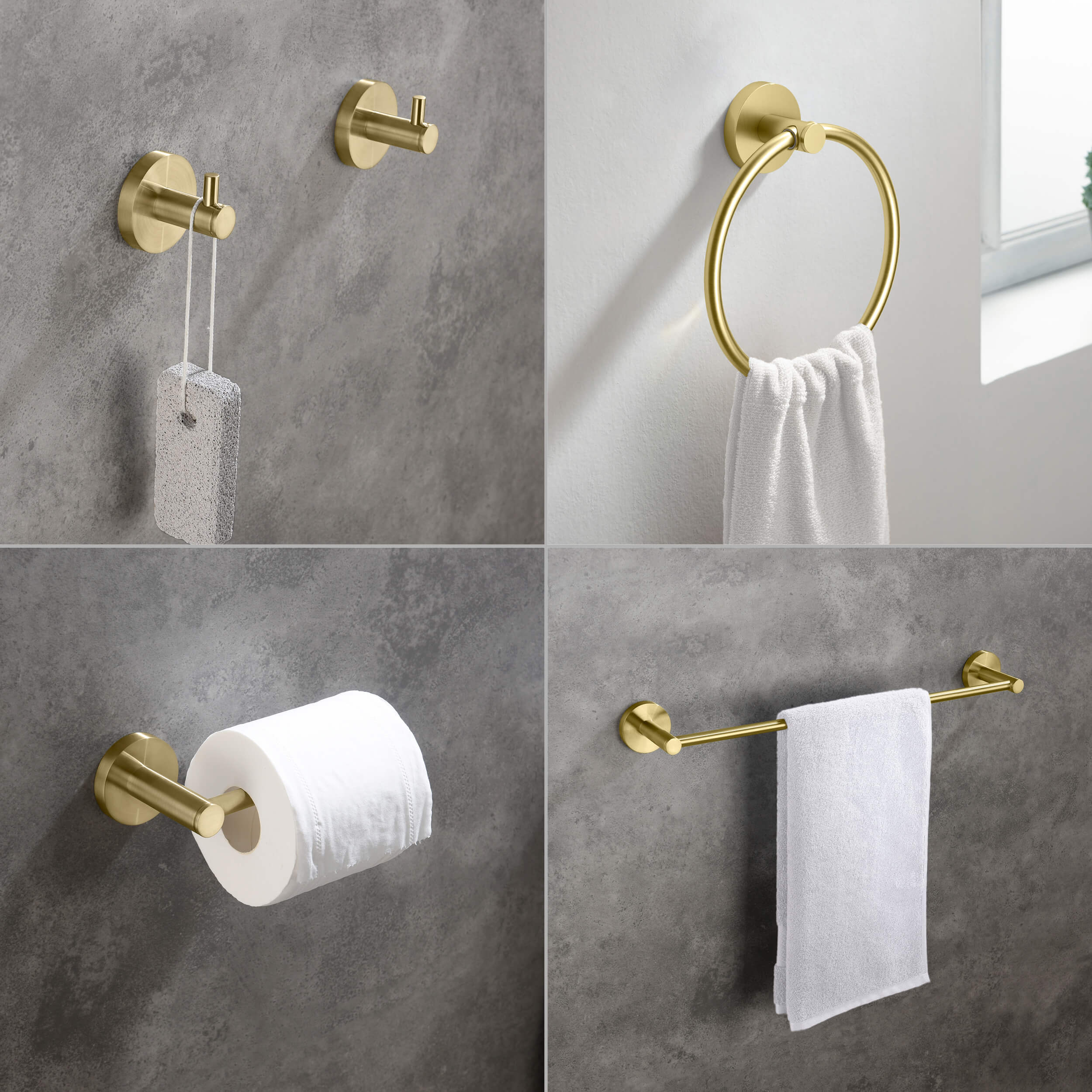 Halo 5-Piece Bathroom Hardware Set - C-CBA14-5-3 - Shop at Home Craft Studio - 3