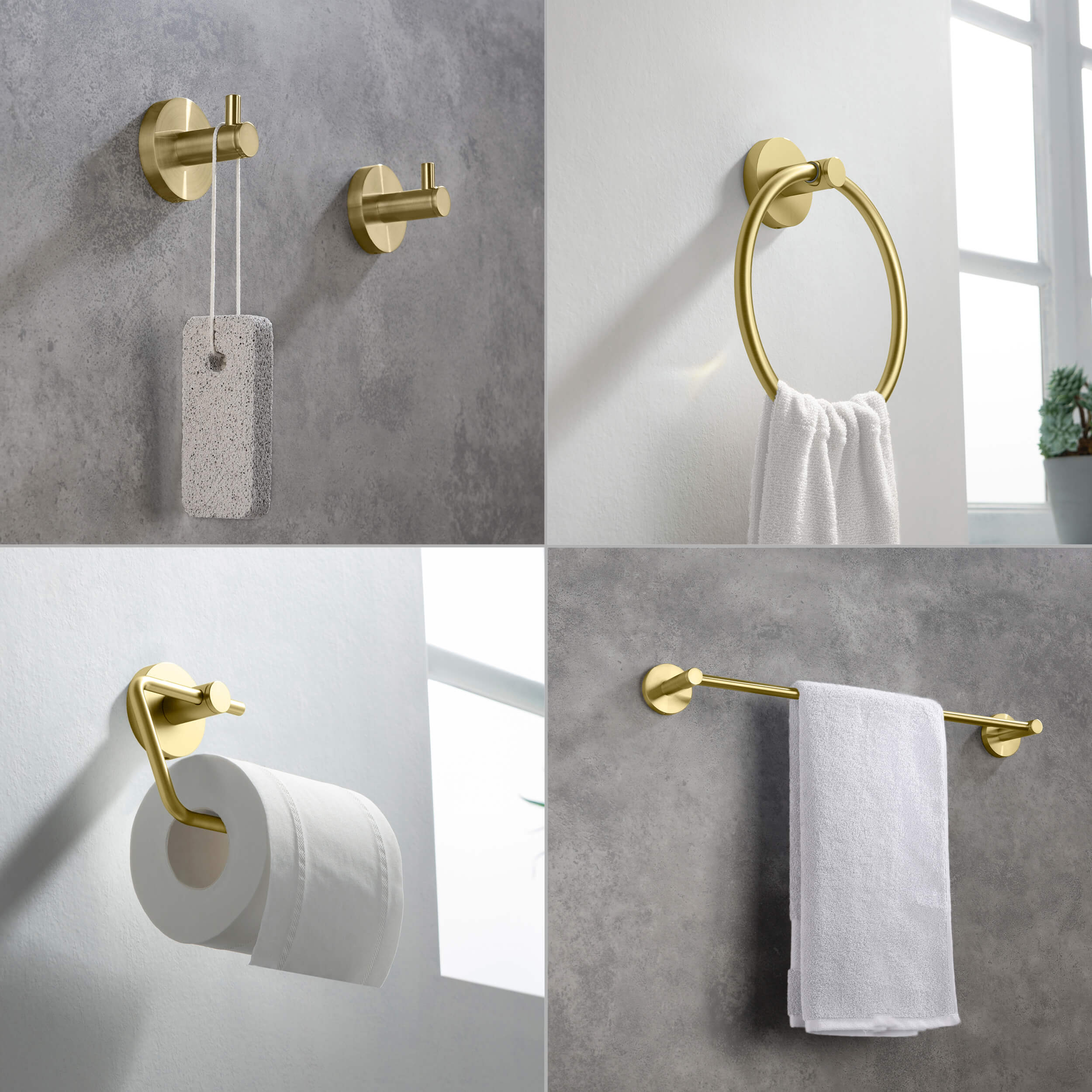 Halo 5-Piece Bathroom Hardware Set - C-CBA14-5-4 - Shop at Home Craft Studio - 2