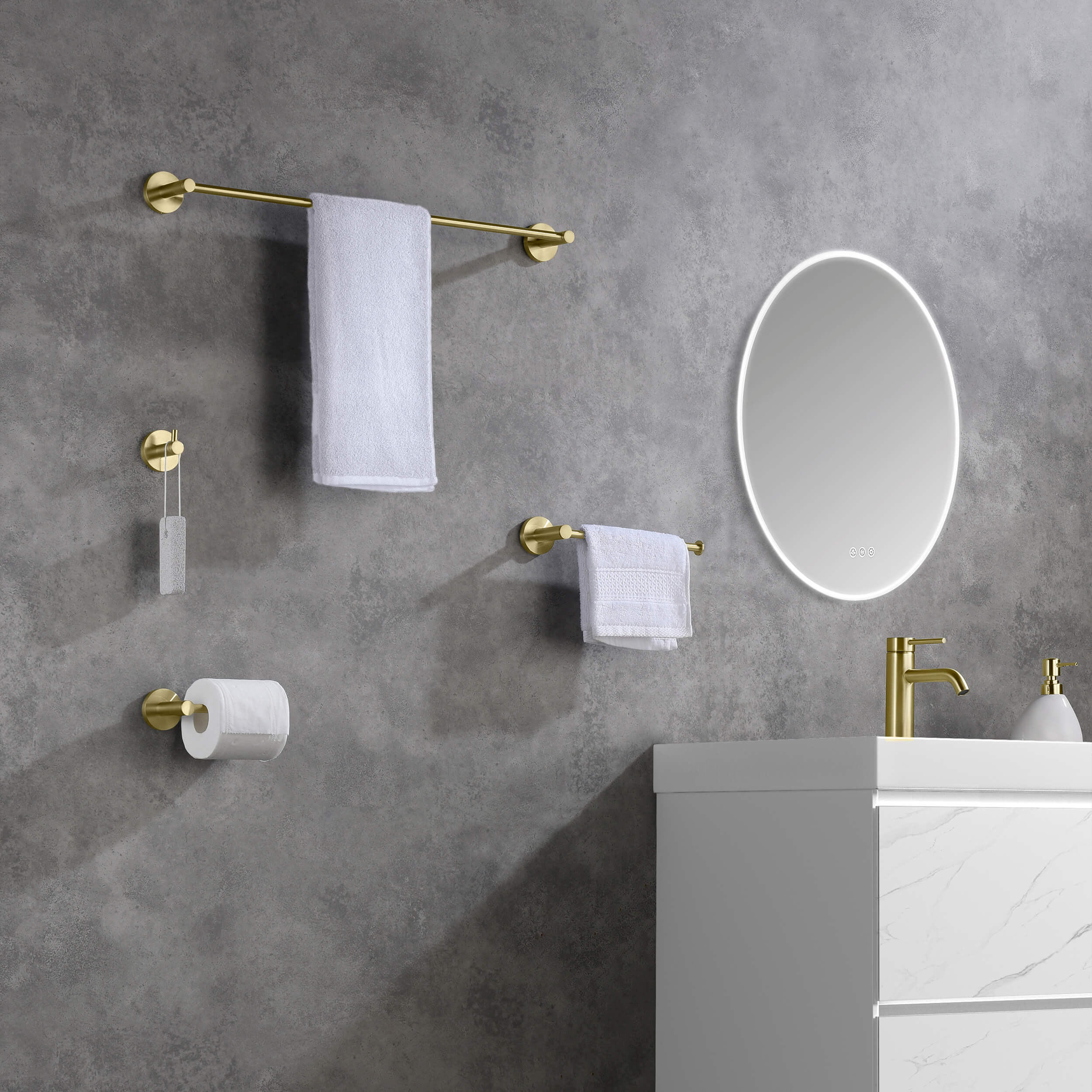 Halo 5-Piece Bathroom Hardware Set - C-CBA14-5 - Shop at Home Craft Studio - 2
