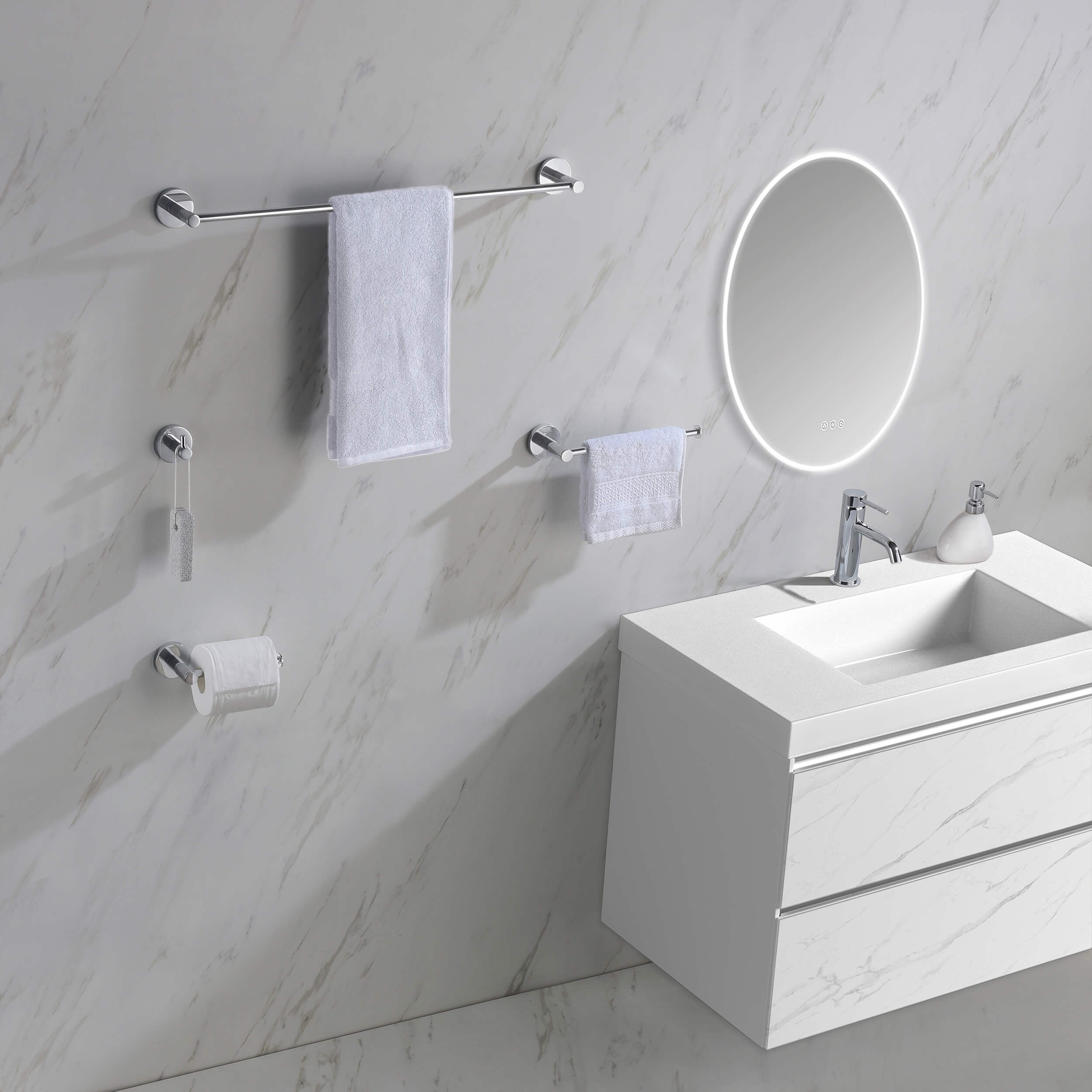 Halo 5-Piece Bathroom Hardware Set - C-CBA14-5 - Shop at Home Craft Studio - 15