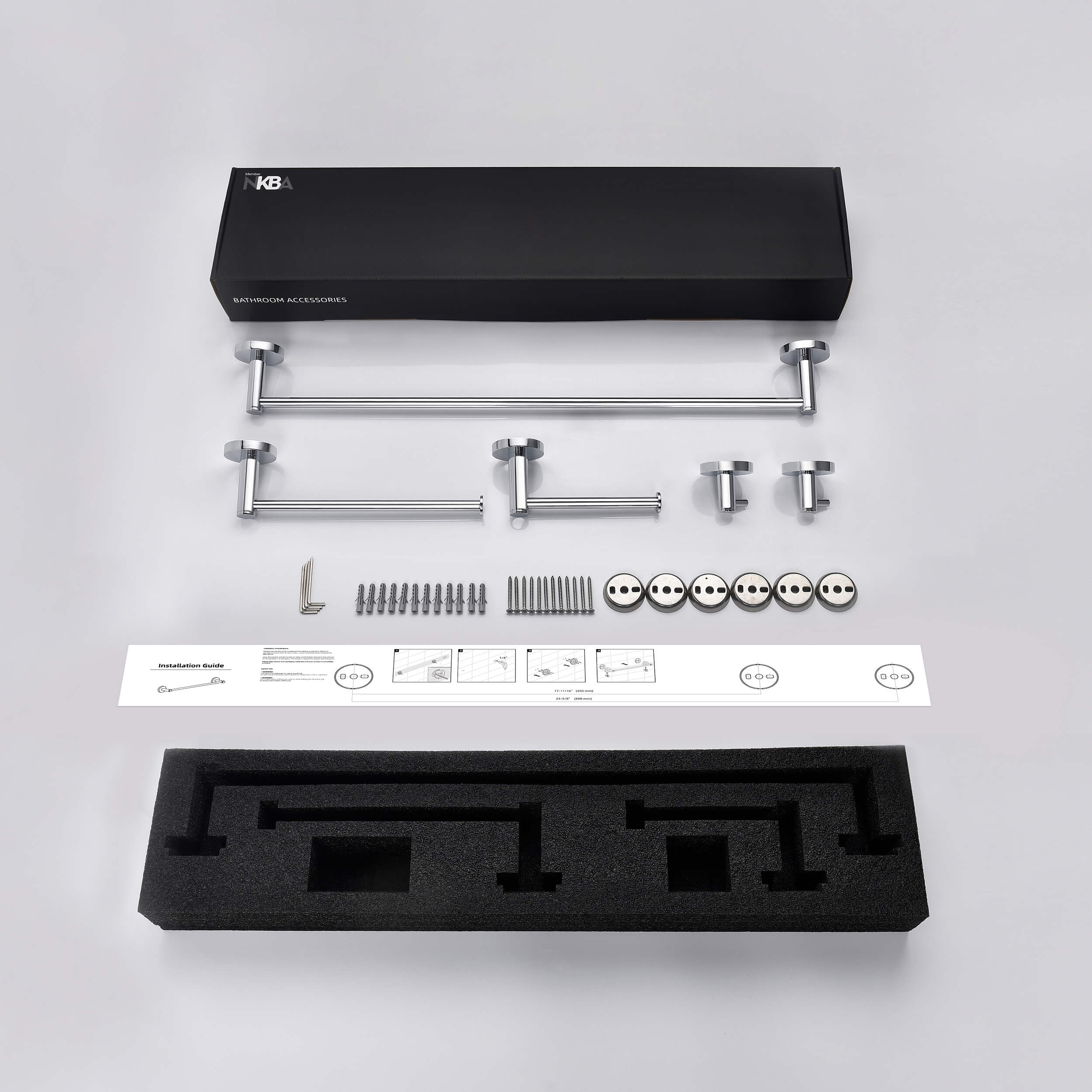 Halo 5-Piece Bathroom Hardware Set - C-CBA14-5 - Shop at Home Craft Studio - 18