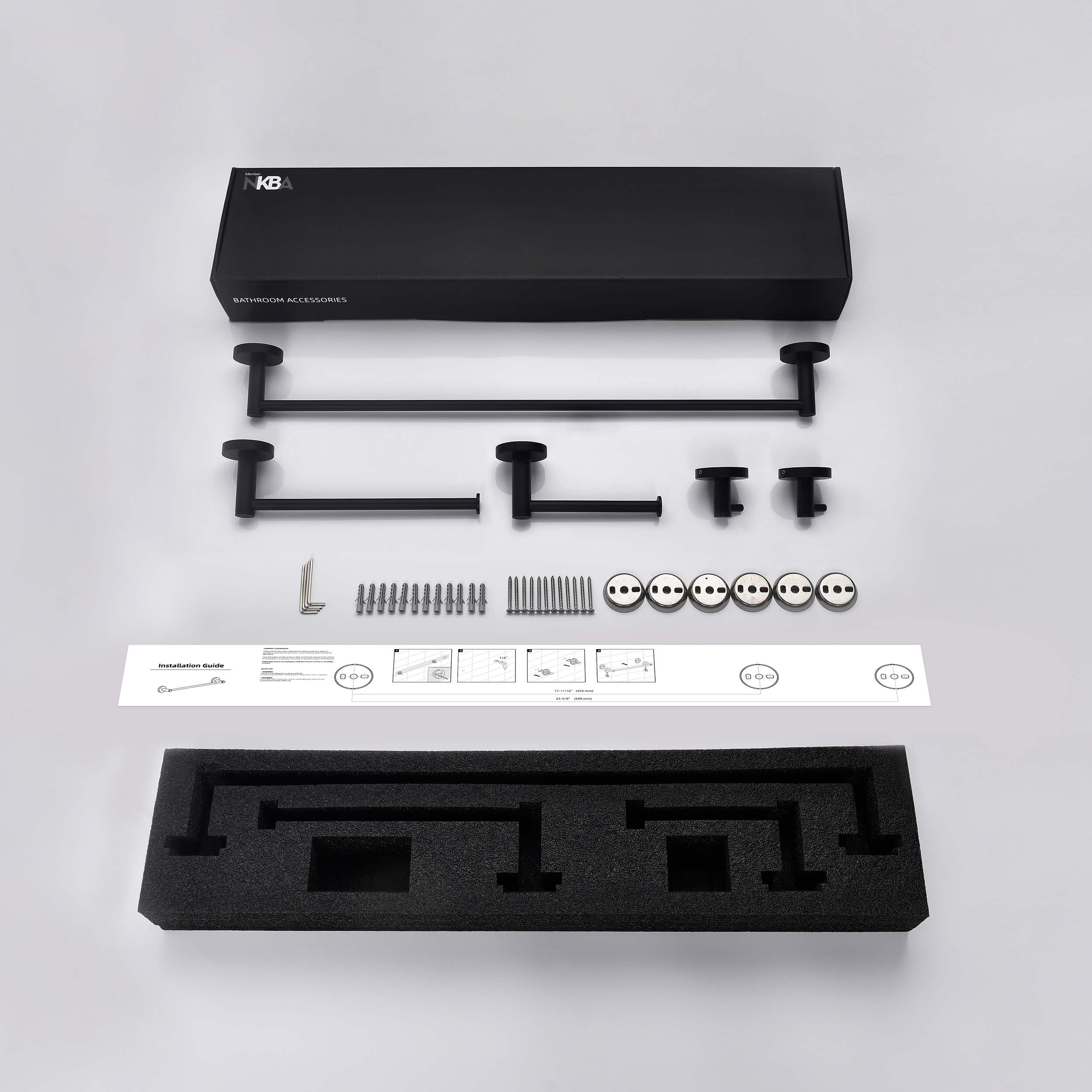 Halo 5-Piece Bathroom Hardware Set - C-CBA14-5 - Shop at Home Craft Studio - 24