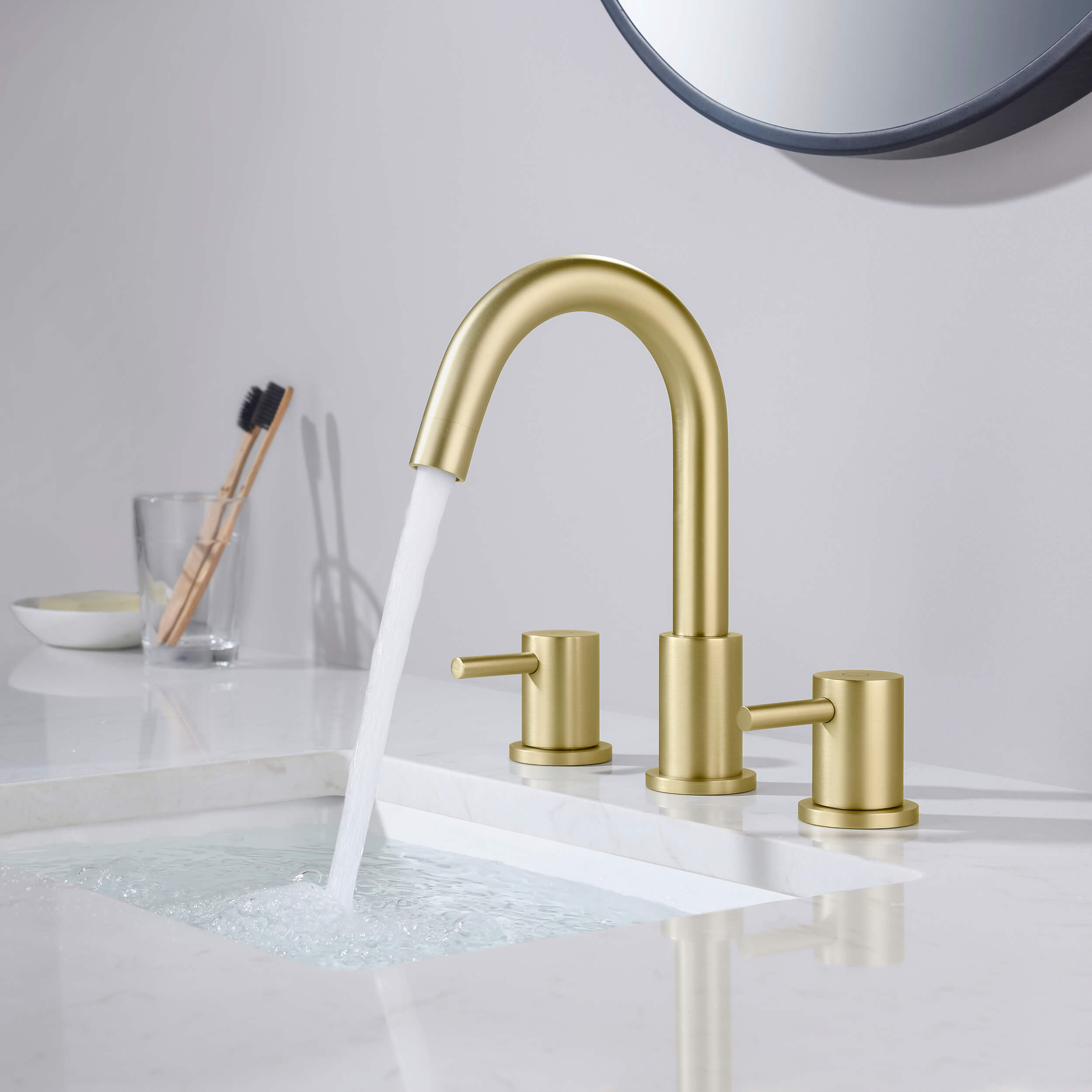 Halo 8" Widespread Bathroom Sink Faucet with Drain Assembly - CBF-1016 - Shop at Home Craft Studio - 2