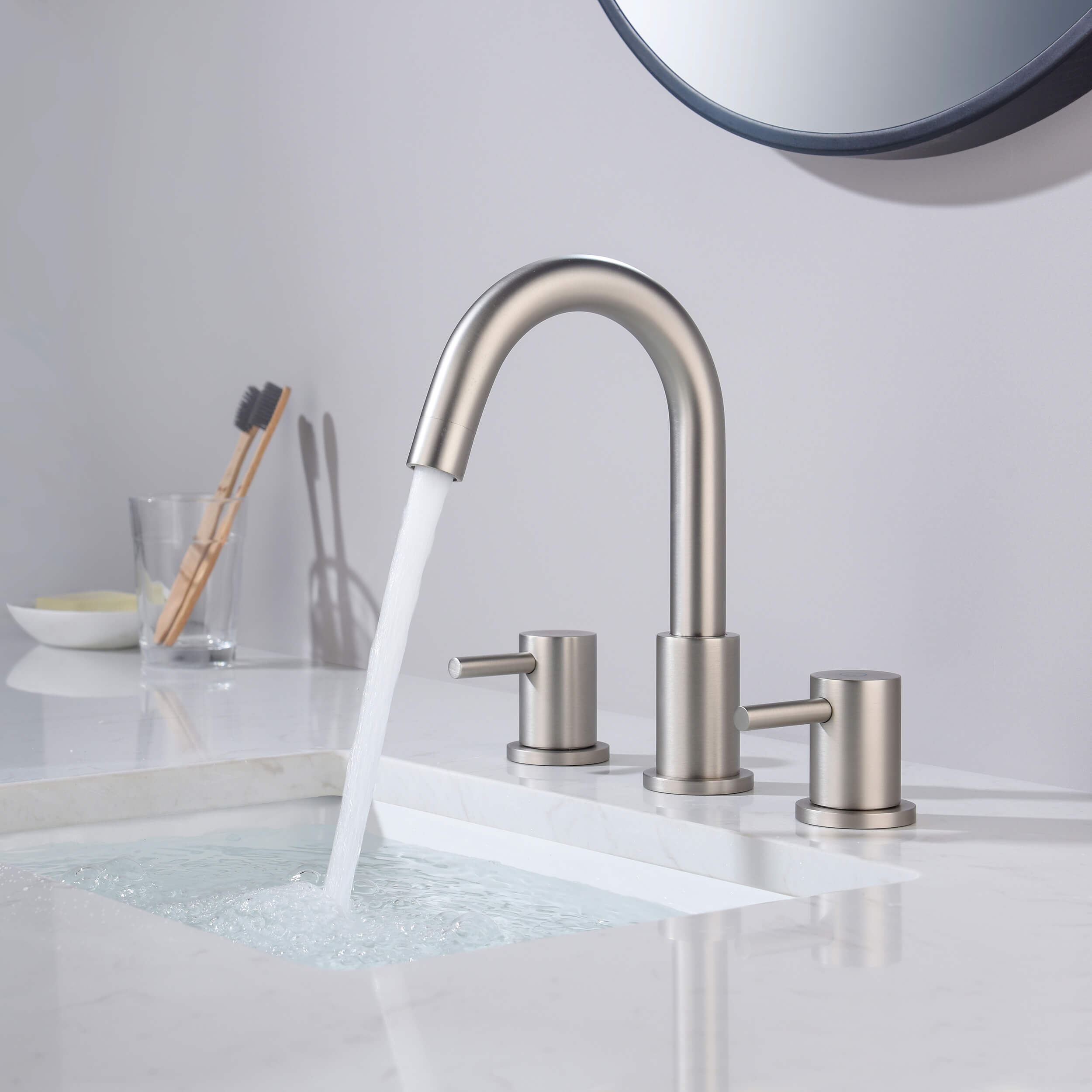 Halo 8" Widespread Bathroom Sink Faucet with Drain Assembly - CBF-1016 - Shop at Home Craft Studio - 7